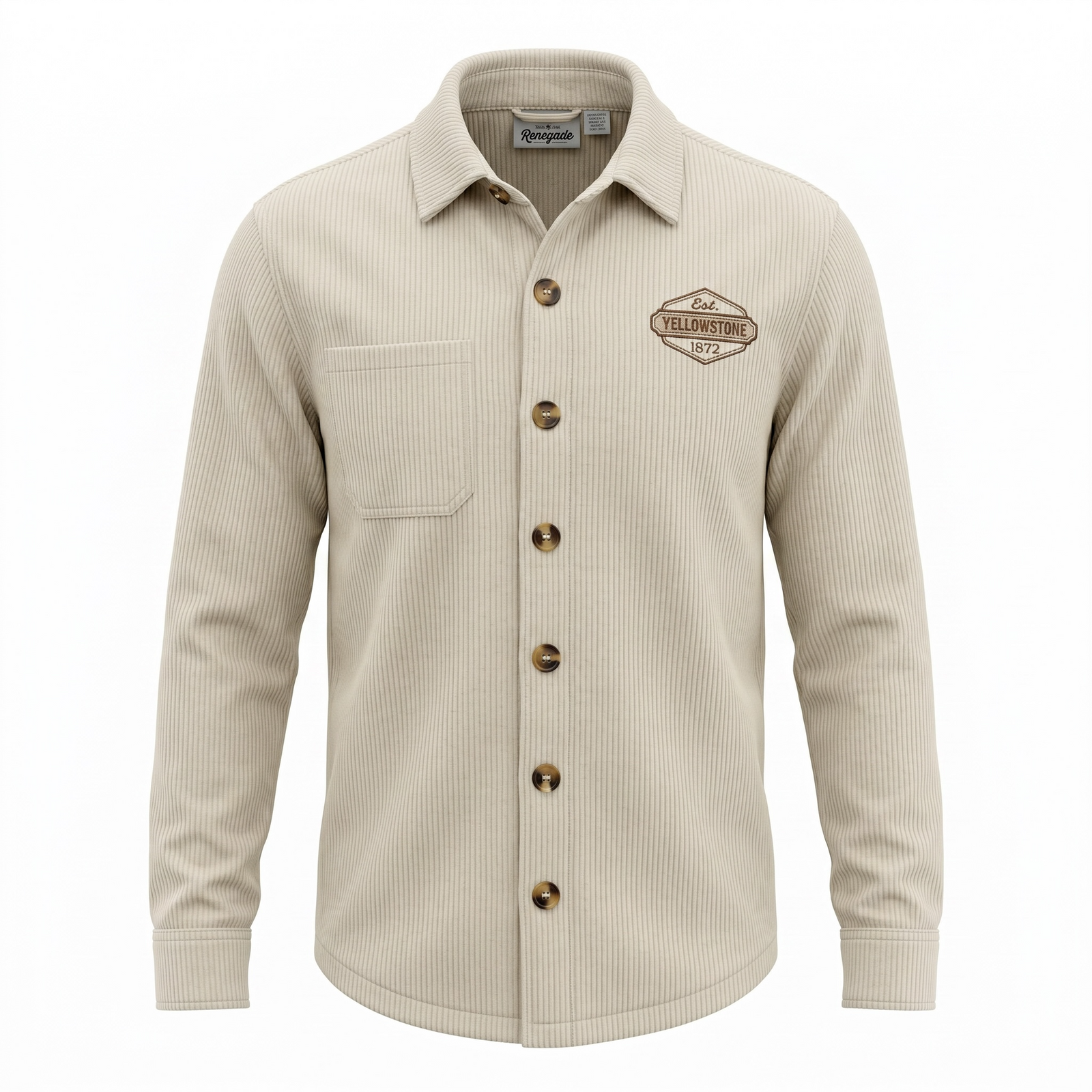 Cream YNP Corded Shirt                         #6266
