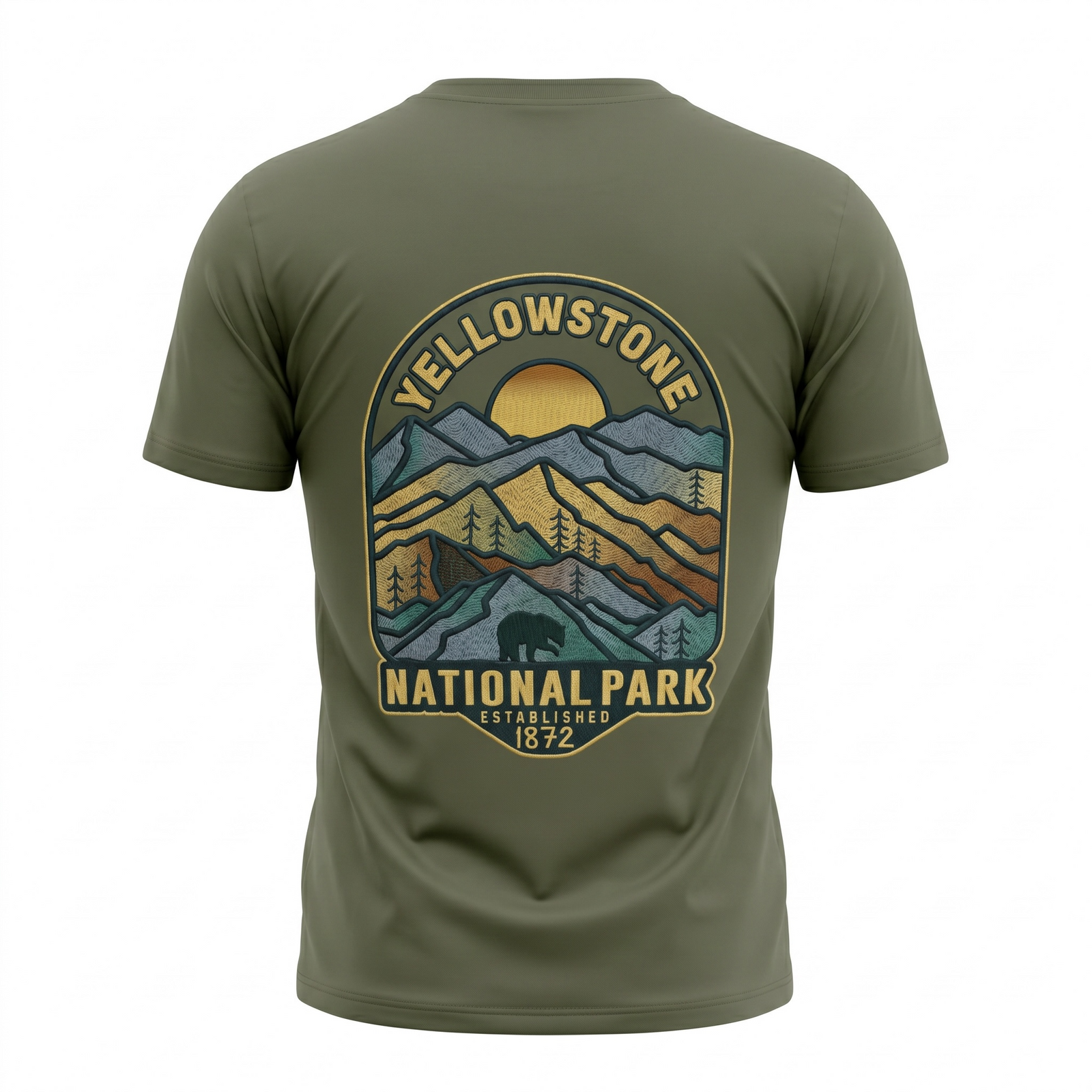 Green YNP Bunched Bear T-Shirt                                 #SP/SB19128