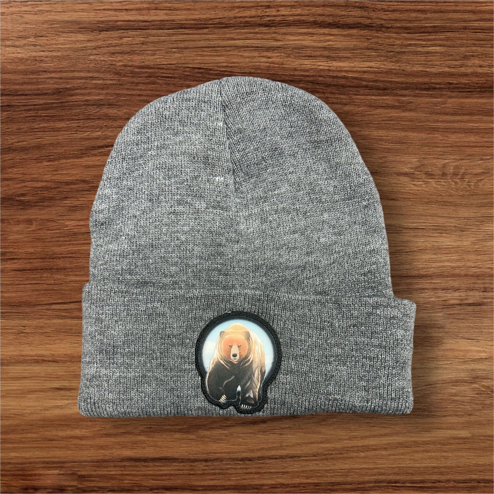 Grey Grizzly Bear Beanie