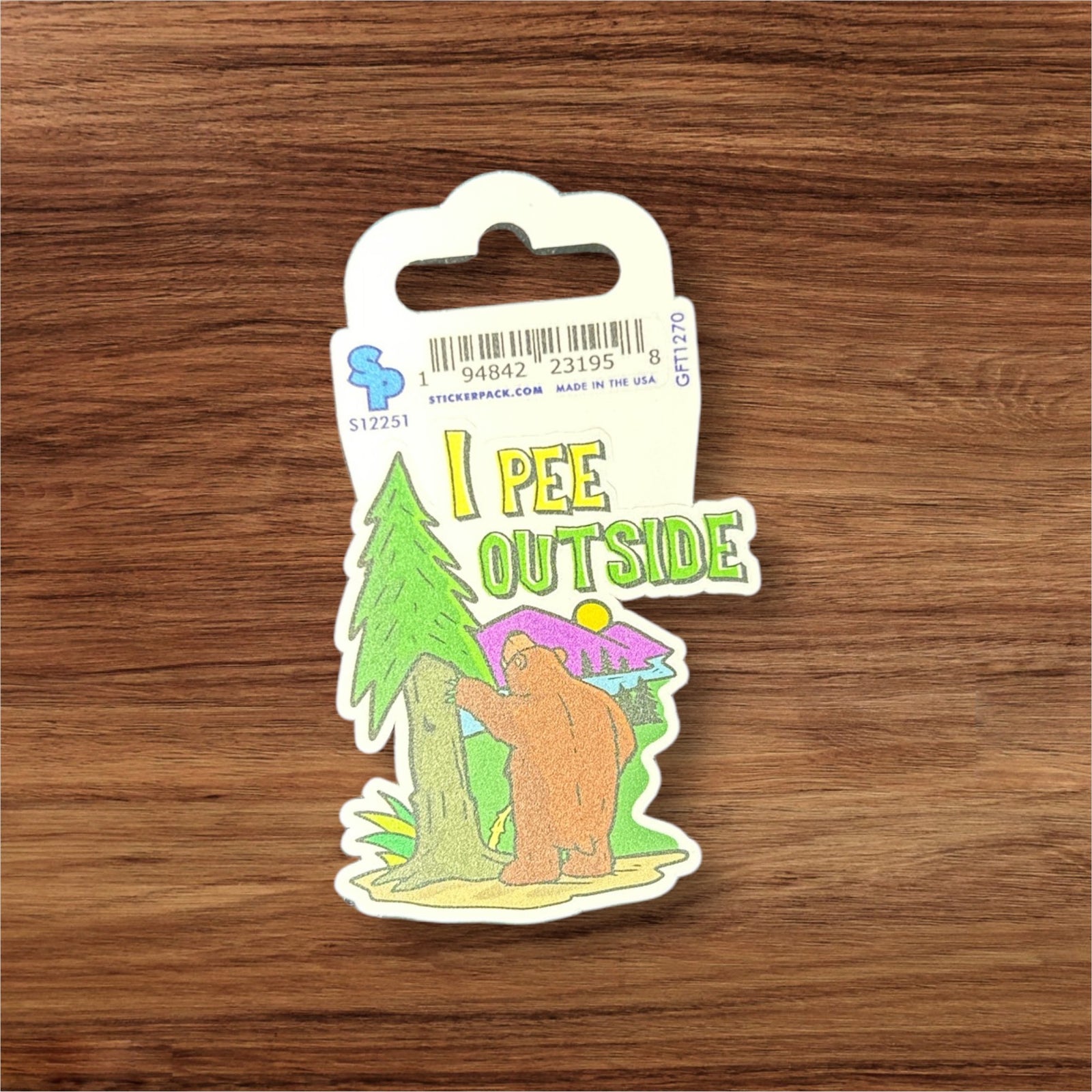 I Pee Outside Sticker      #GFT1270