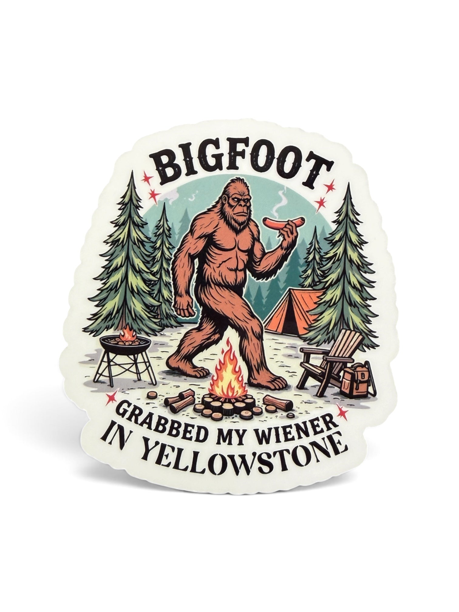 Bigfoot Grabbed My Wiener Sticker