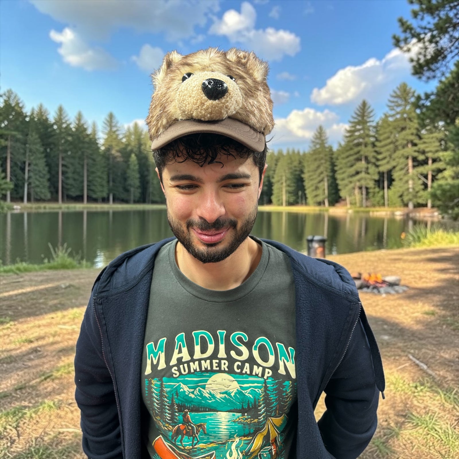 Bear Bear Plush Trucker Hat           KUH26801