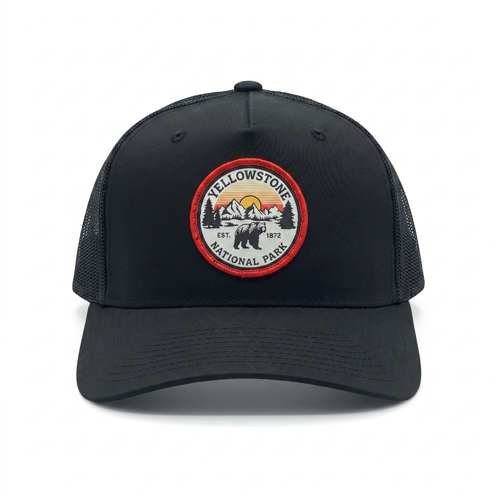 Black YNP Bear Trucker Hat                        #34044