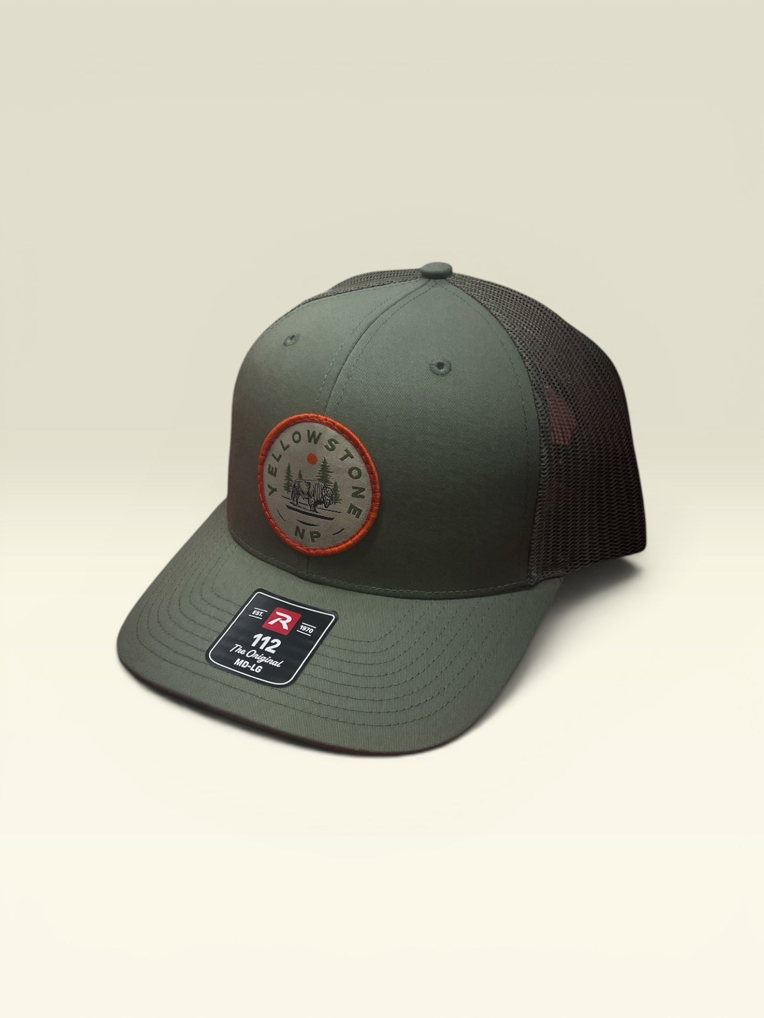 Green Lonesome Bison Trucker Hat                        #33962