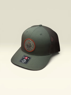 Green Lonesome Bison Trucker Hat                        #33962