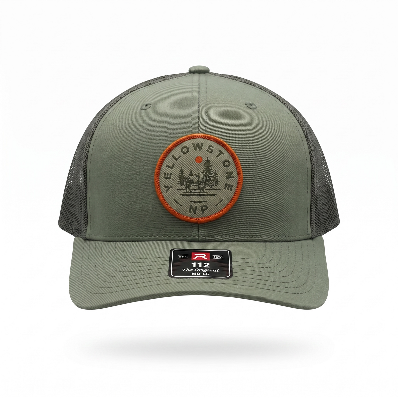 Green Lonesome Bison Trucker Hat                        #33962