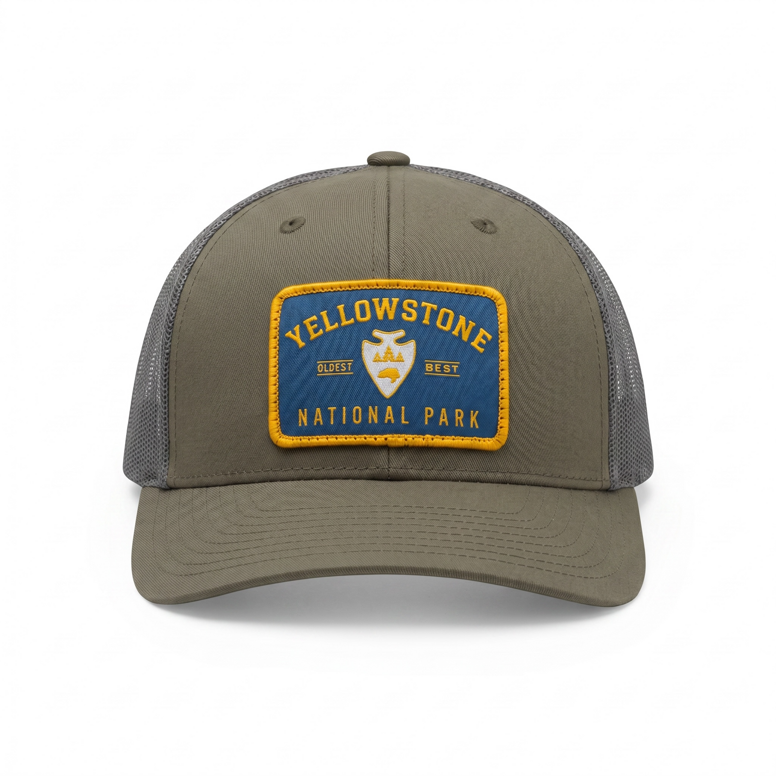 Brown YNP Oldest Bear Trucker Hat                        #33957