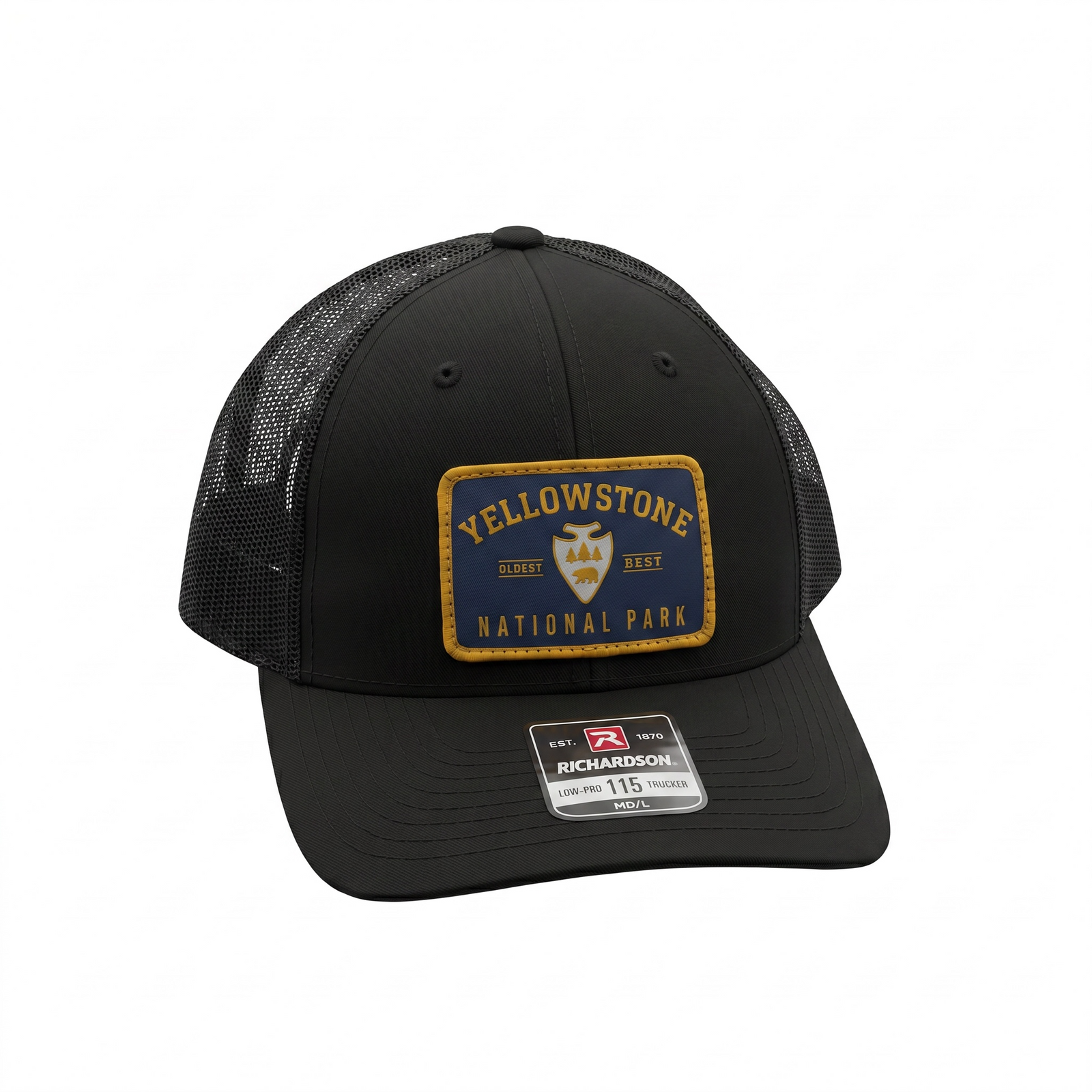 Black YNP Oldest Bear Trucker Hat                        #33957