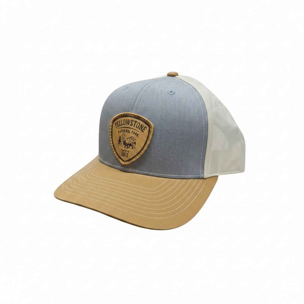 Gray/Amber Gold Old Faithful Bison Hat                           #34115