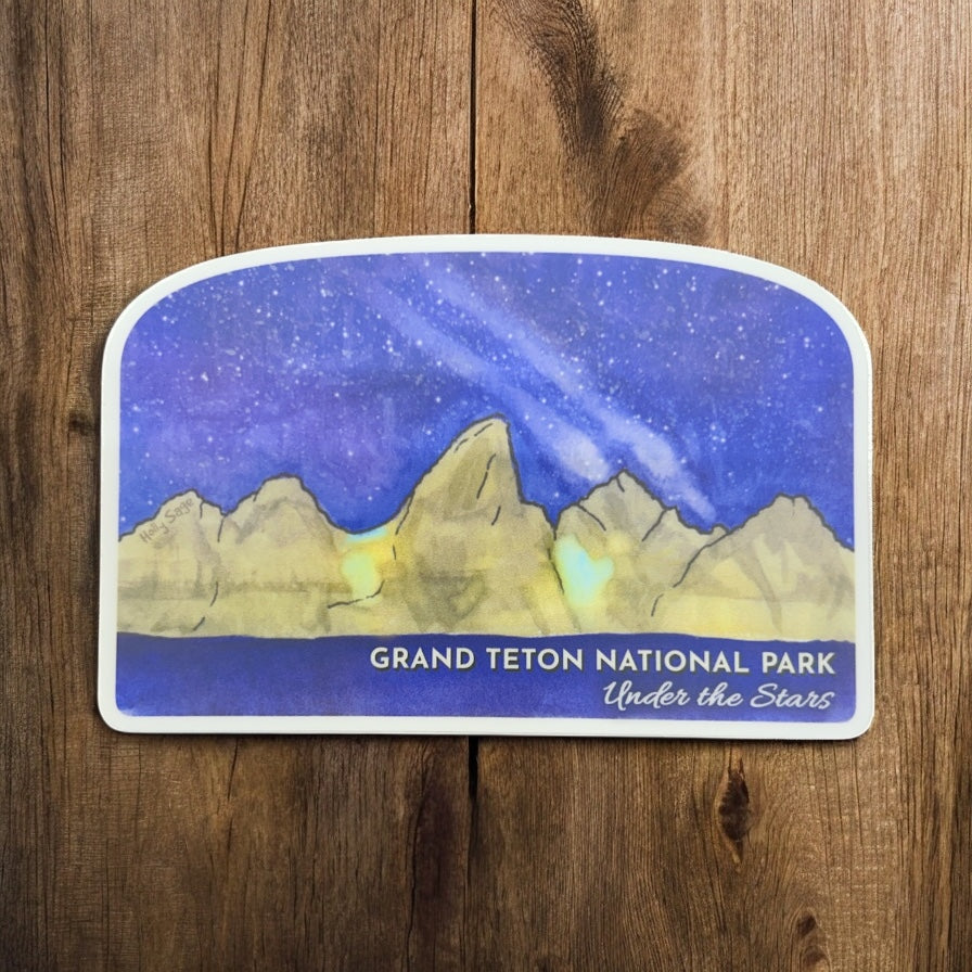 Grand Teton Under the Stars Sticker           #OU276