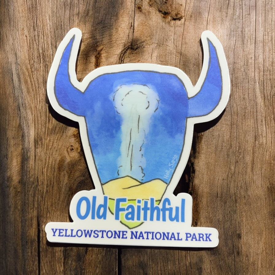 Old Faithful Bison Head Sticker           #OU262