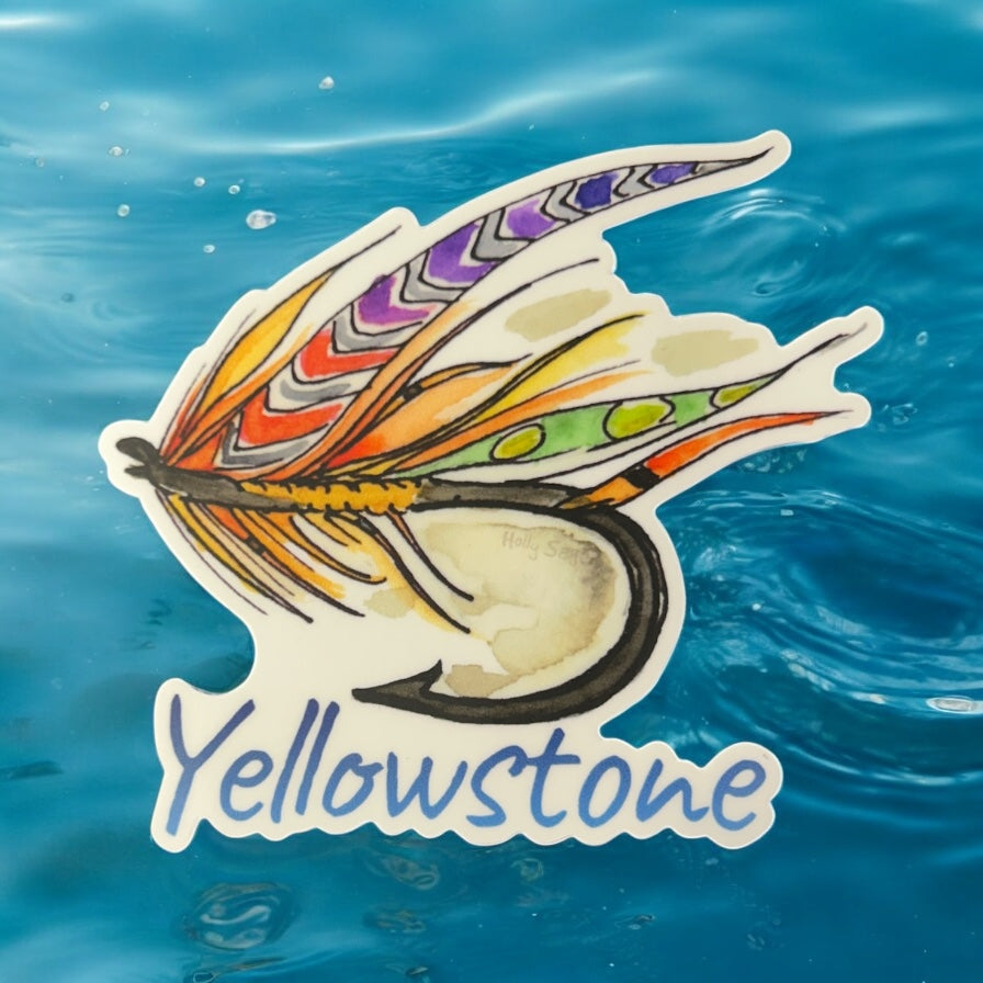 Colorful Fishing Fly Sticker           #OU330