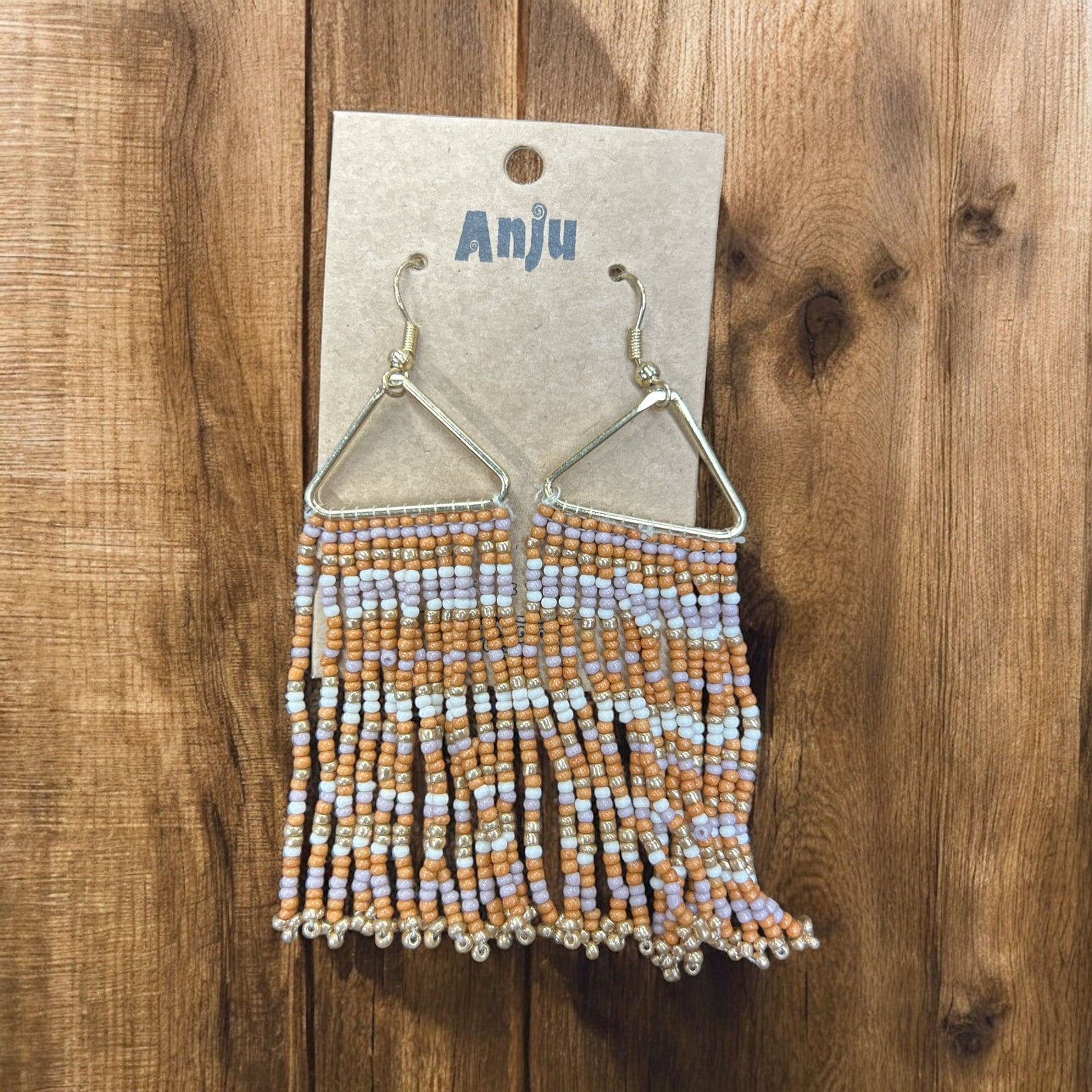 Multi Colored Seed Bead Earrings           #E7005