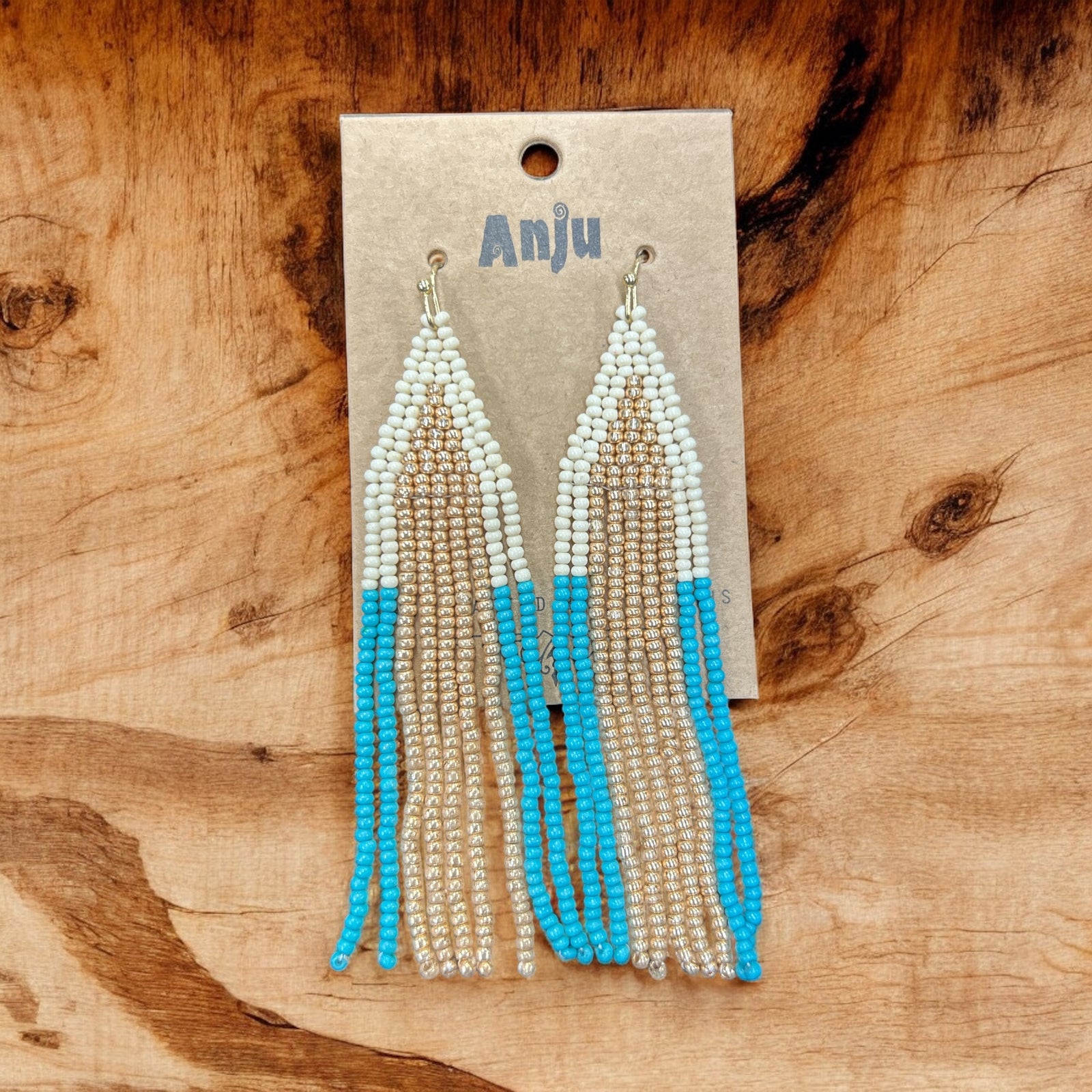 Multi Colored Seed Bead Earrings           #E7048