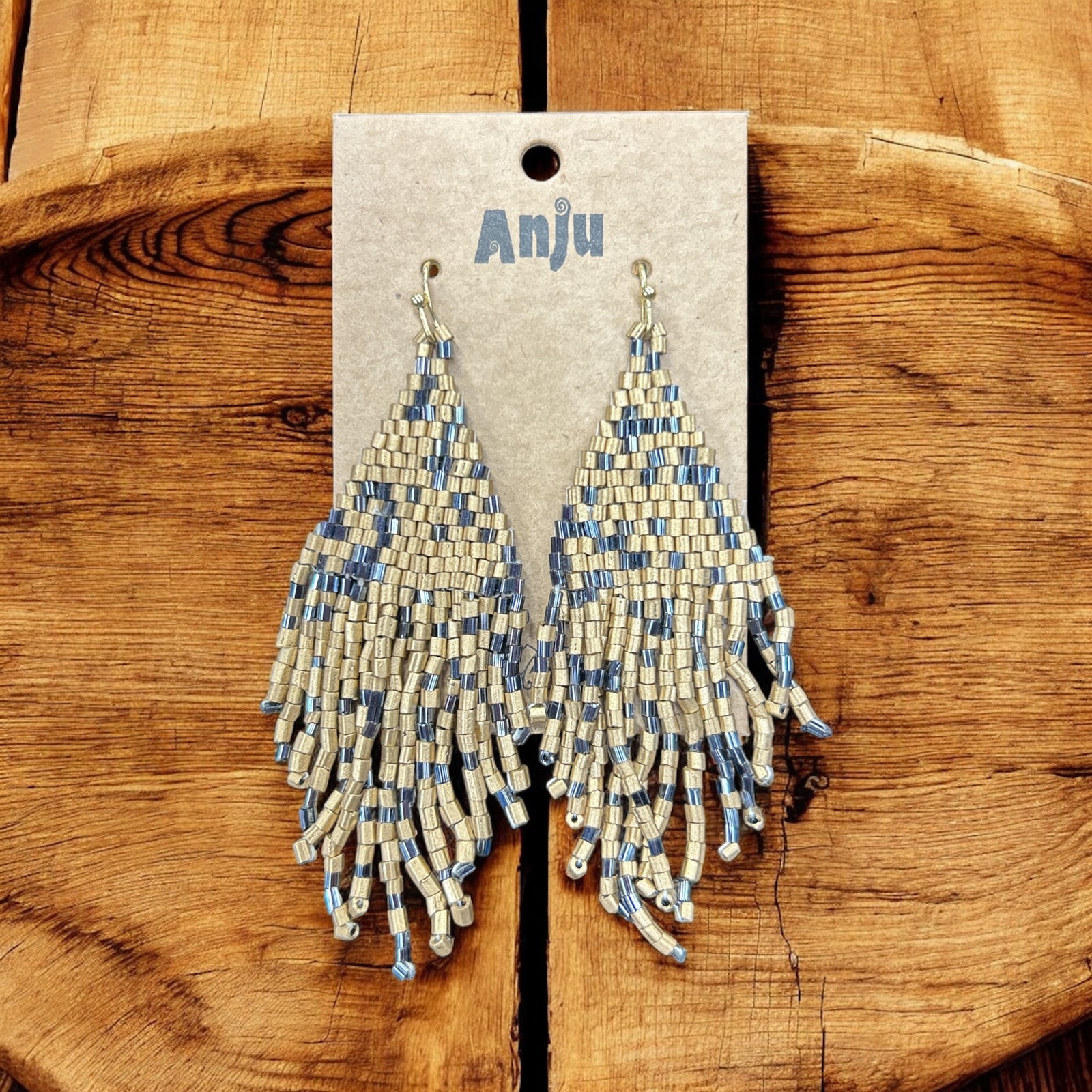 Multi Colored Seed Bead Earrings           #E7034