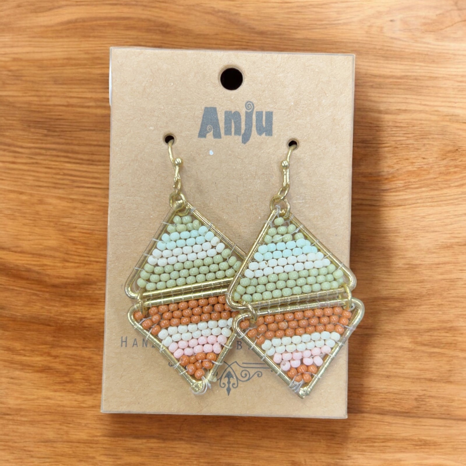 Multi Colored Seed Bead Earrings           #E7020