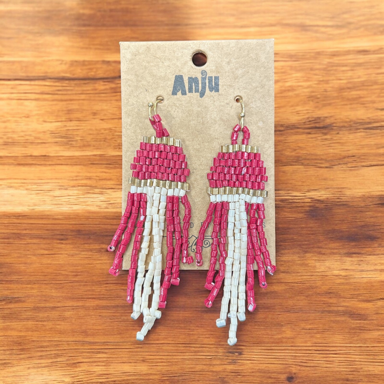 Multi Colored Seed Bead Earrings           #E7032