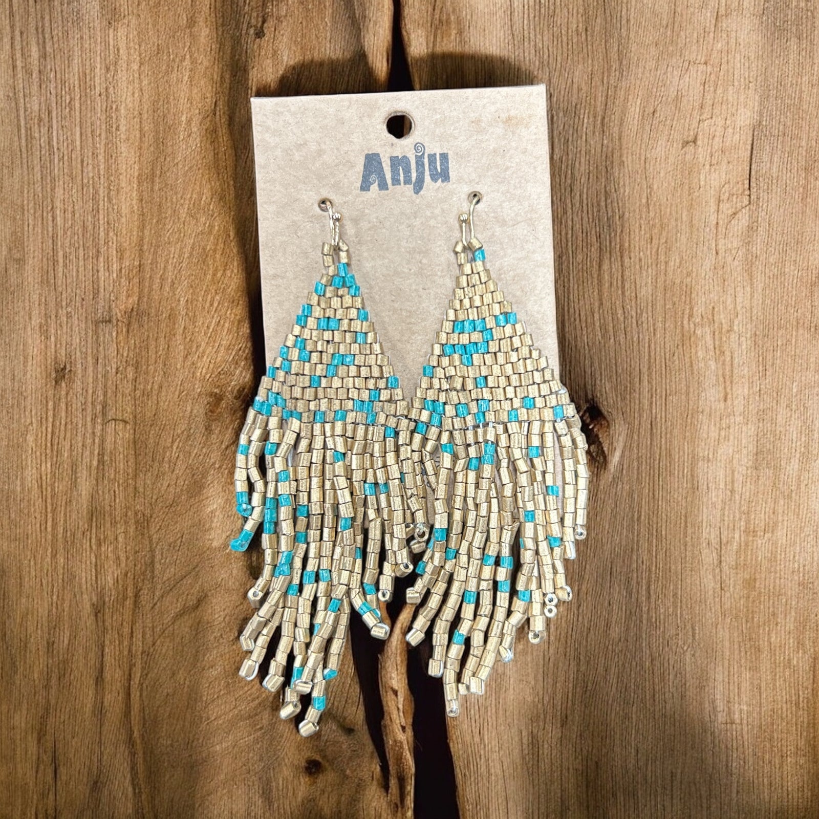 Multi Colored Seed Bead Earrings           #E7035