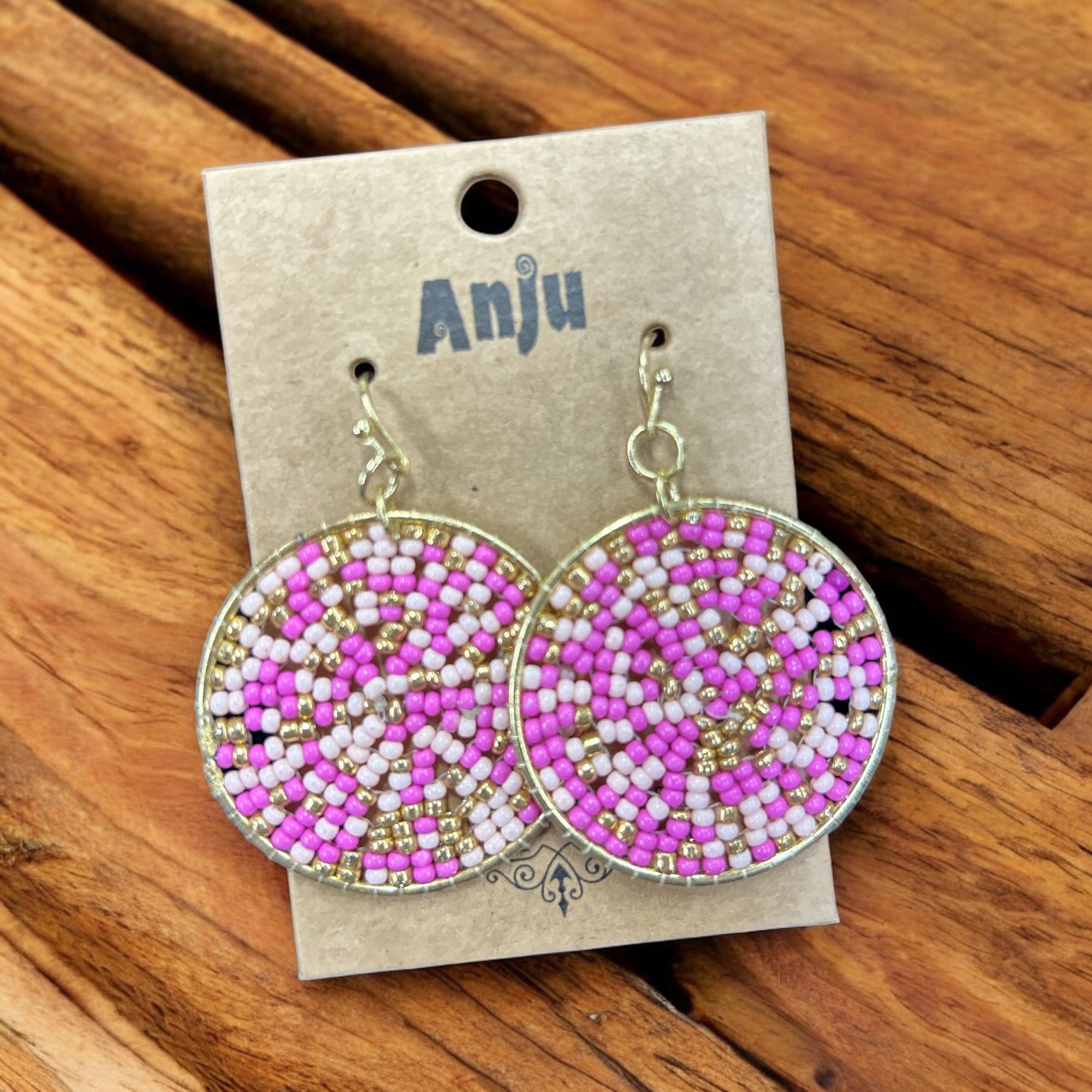 Multi Colored Seed Bead Earrings           #E7010