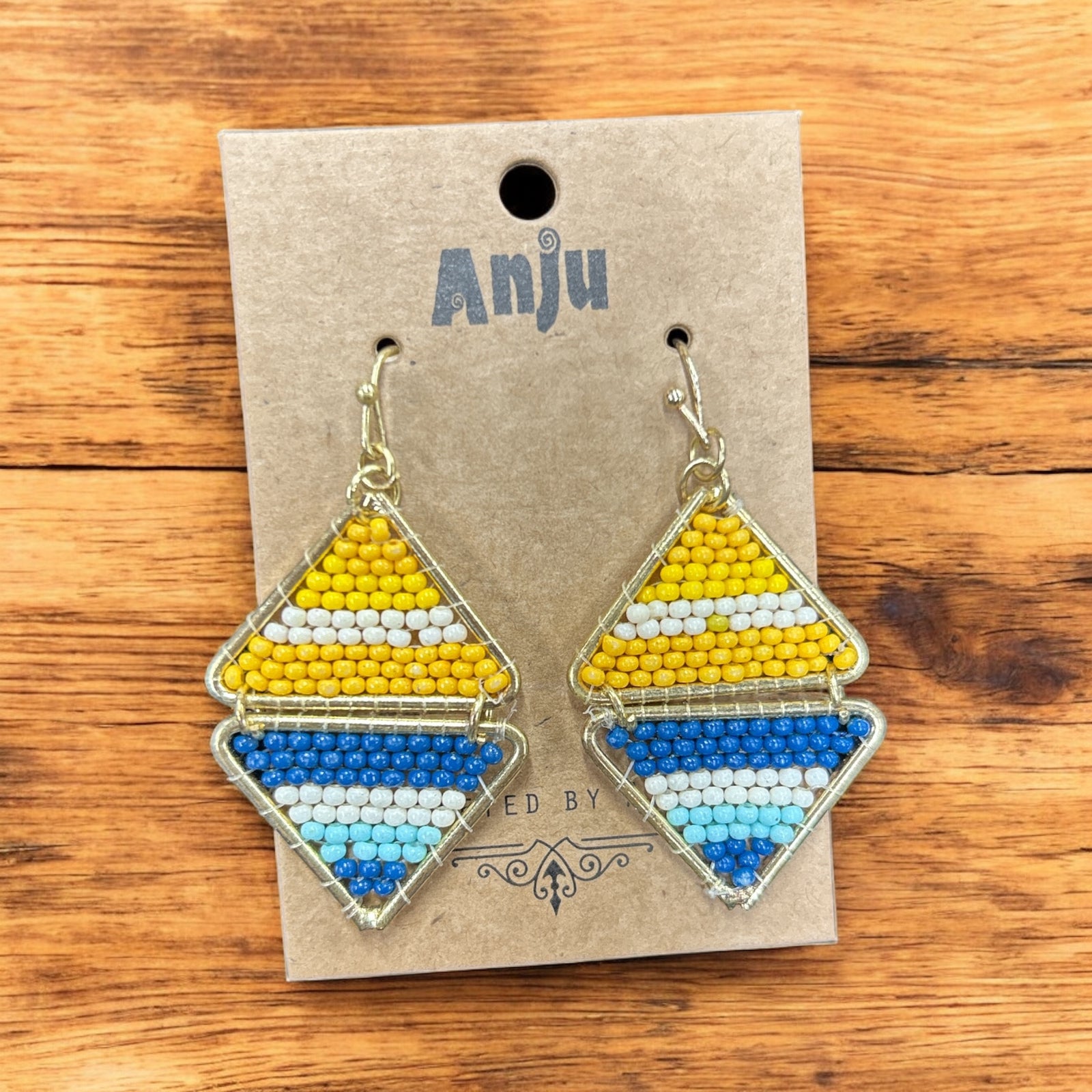 Multi Colored Seed Bead Earrings           #E7021