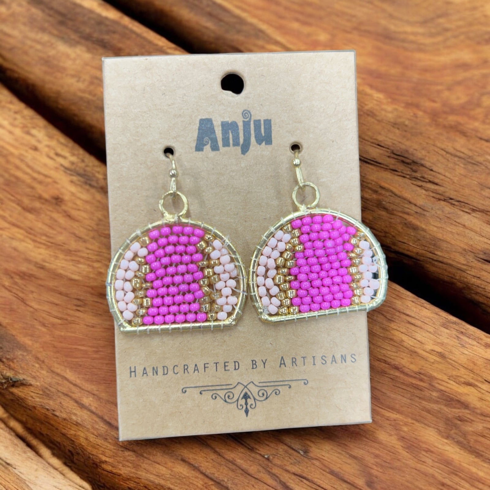 Multi Colored Seed Bead Earrings           #E7018