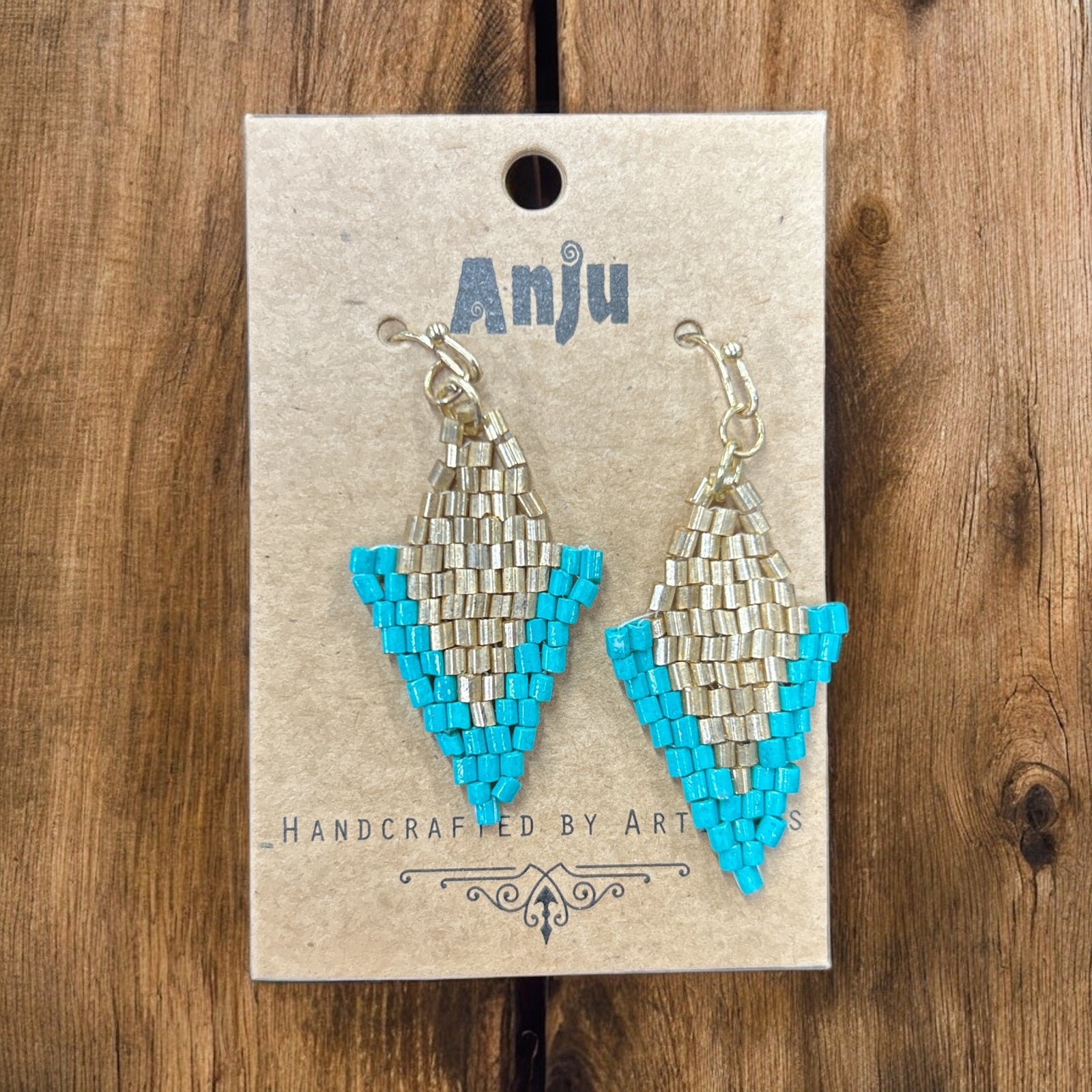 Multi Colored Seed Bead Earrings           #E7023