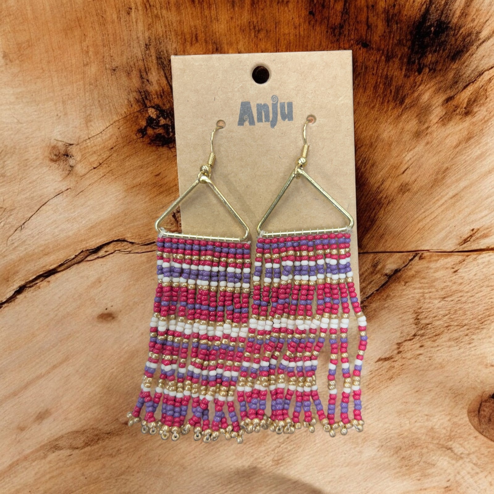 Multi Colored Seed Bead Earrings           #E7003