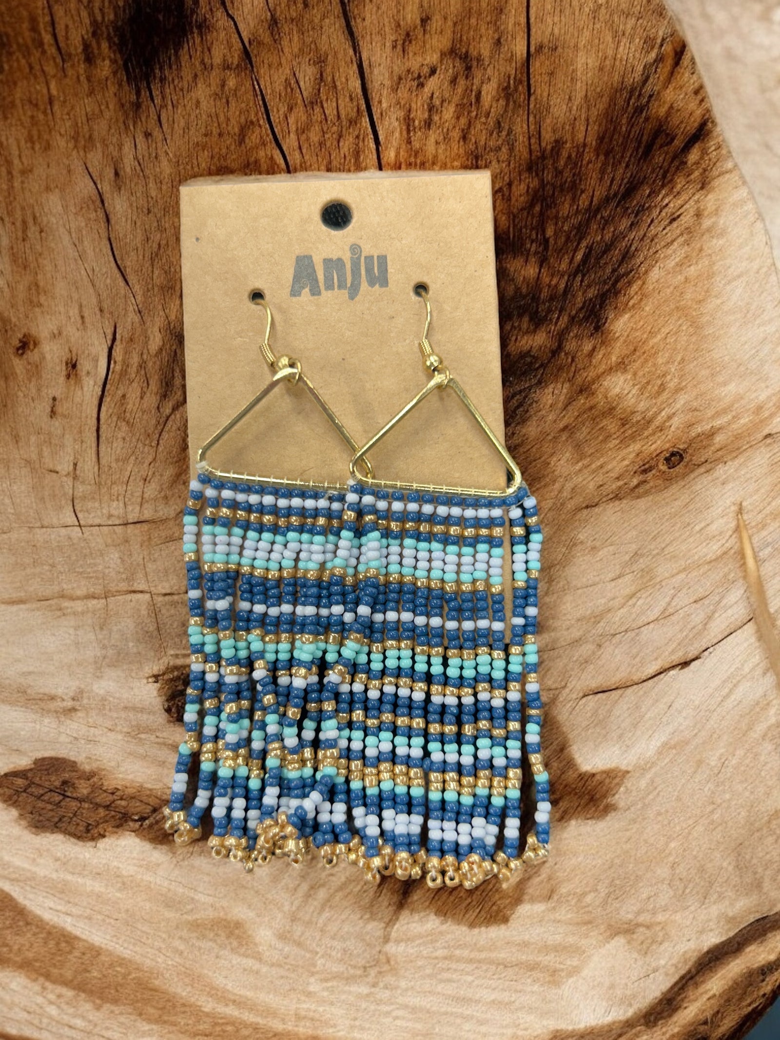 Multi Colored Seed Bead Earrings           #E7006