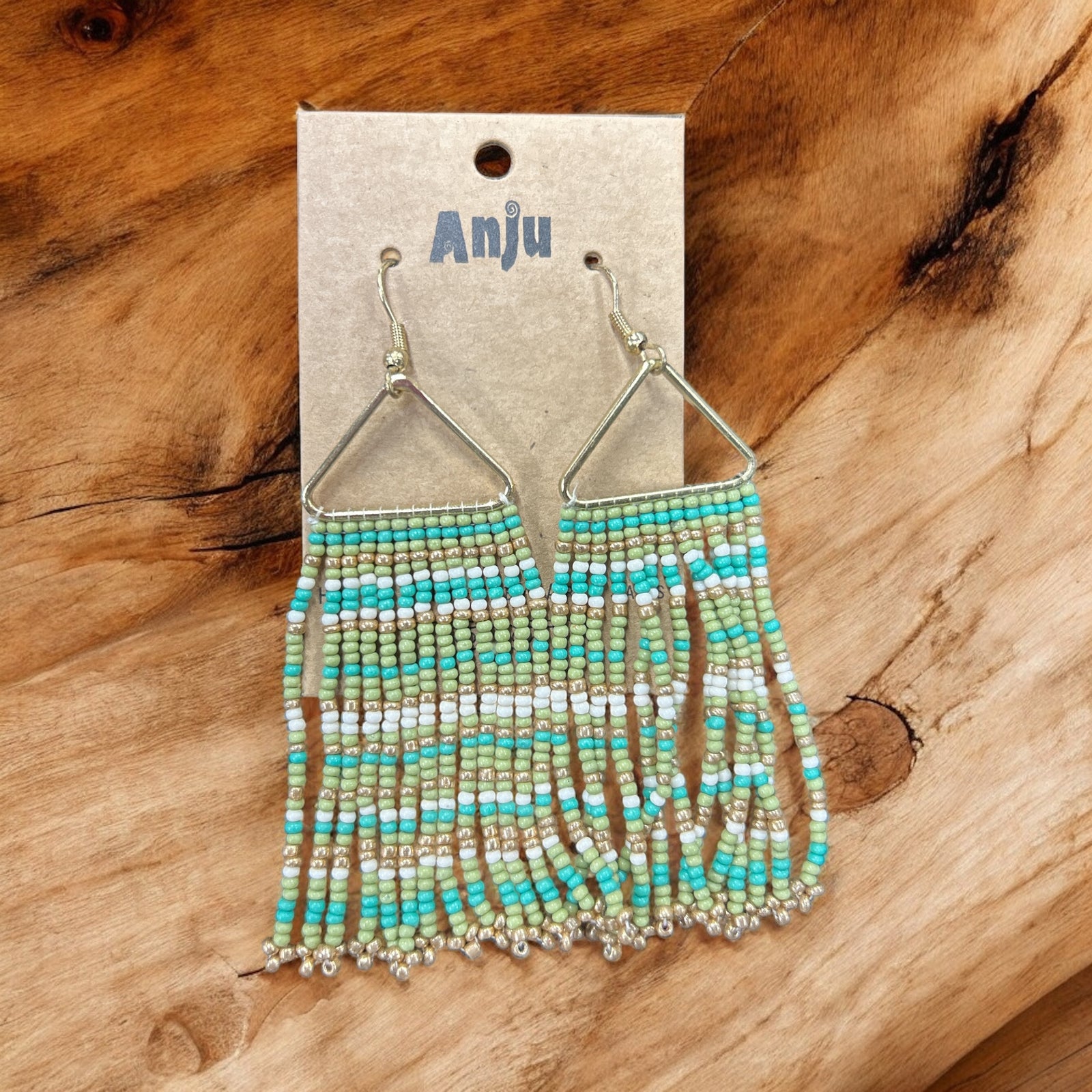Multi Colored Seed Bead Earrings           #E7004