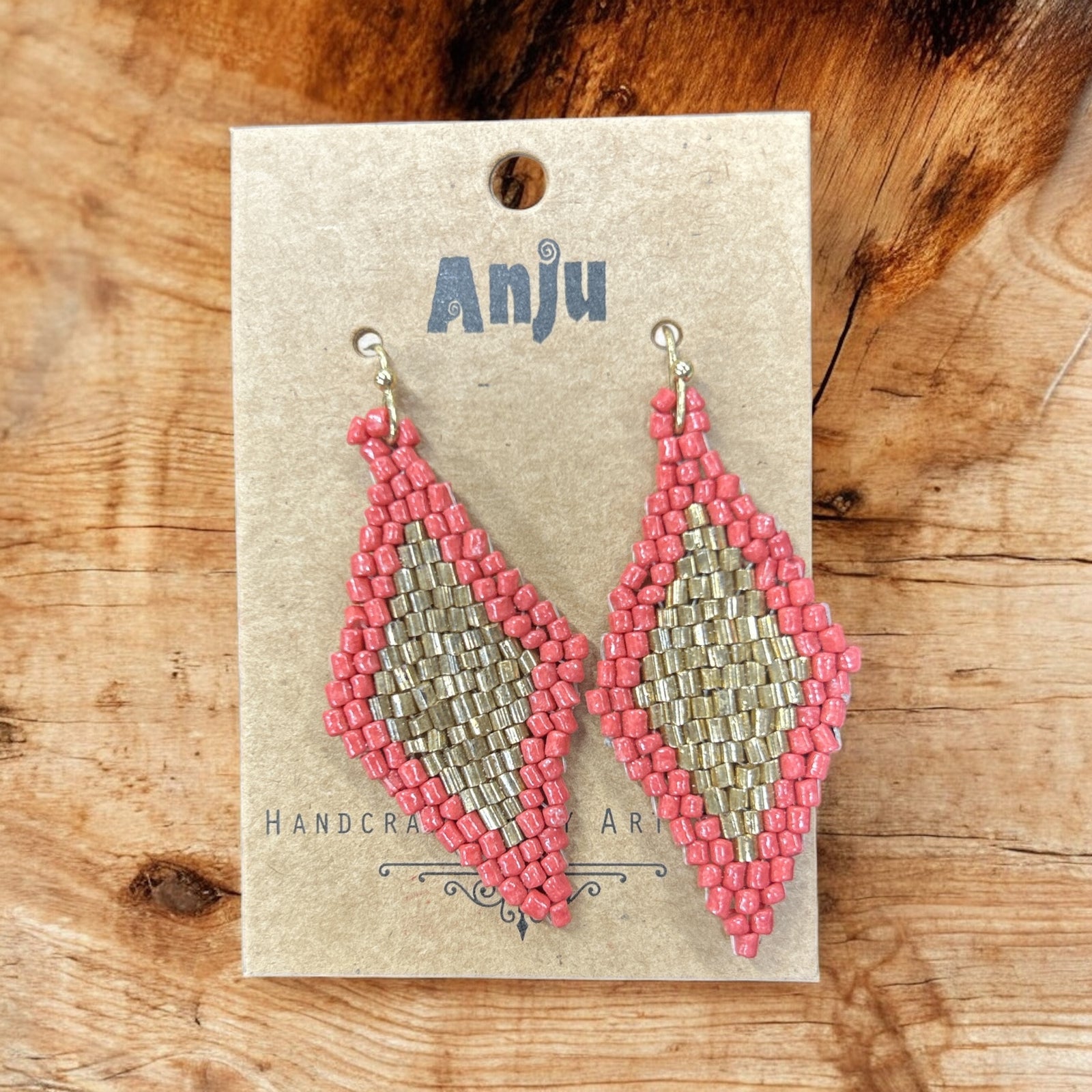 Multi Colored Seed Bead Earrings           #E7026
