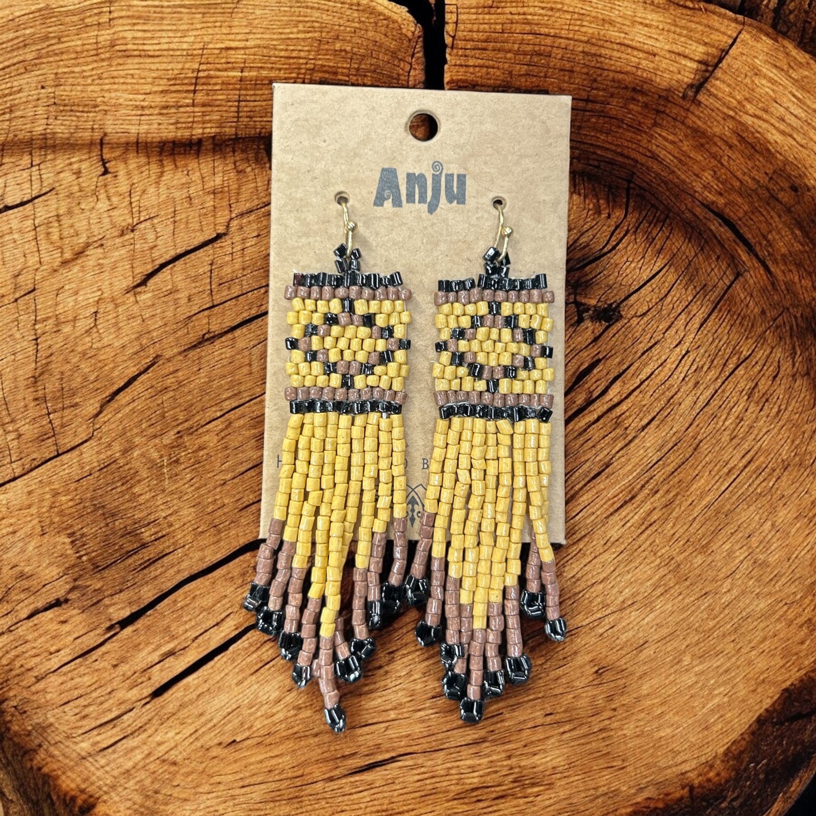 Multi Colored Seed Bead Earrings           #E7041