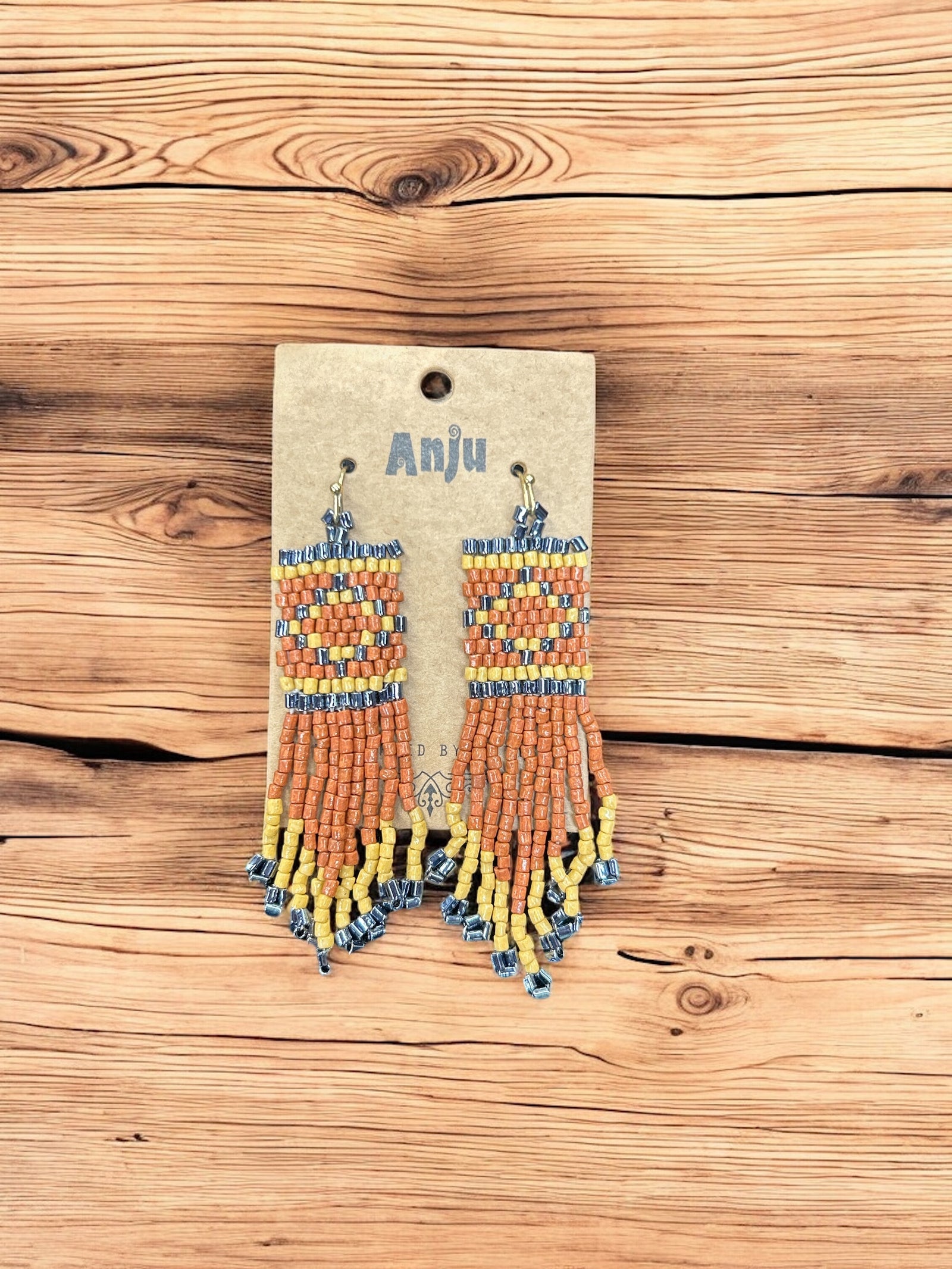 Multi Colored Seed Bead Earrings           #E7040