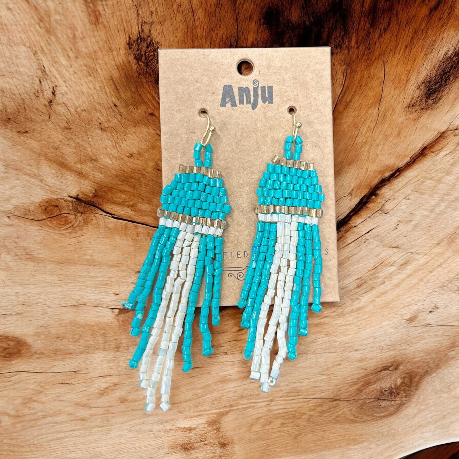 Multi Colored Seed Bead Earrings           #E7031