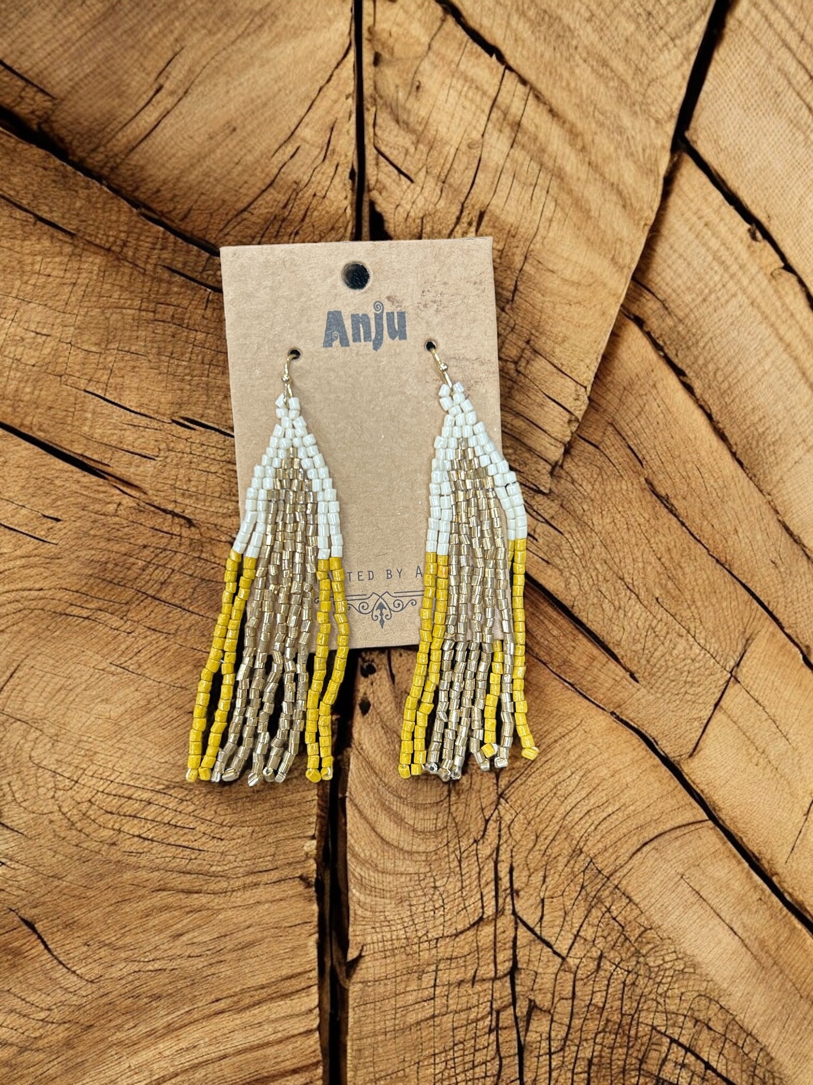 Multi Colored Seed Bead Earrings           #E7044