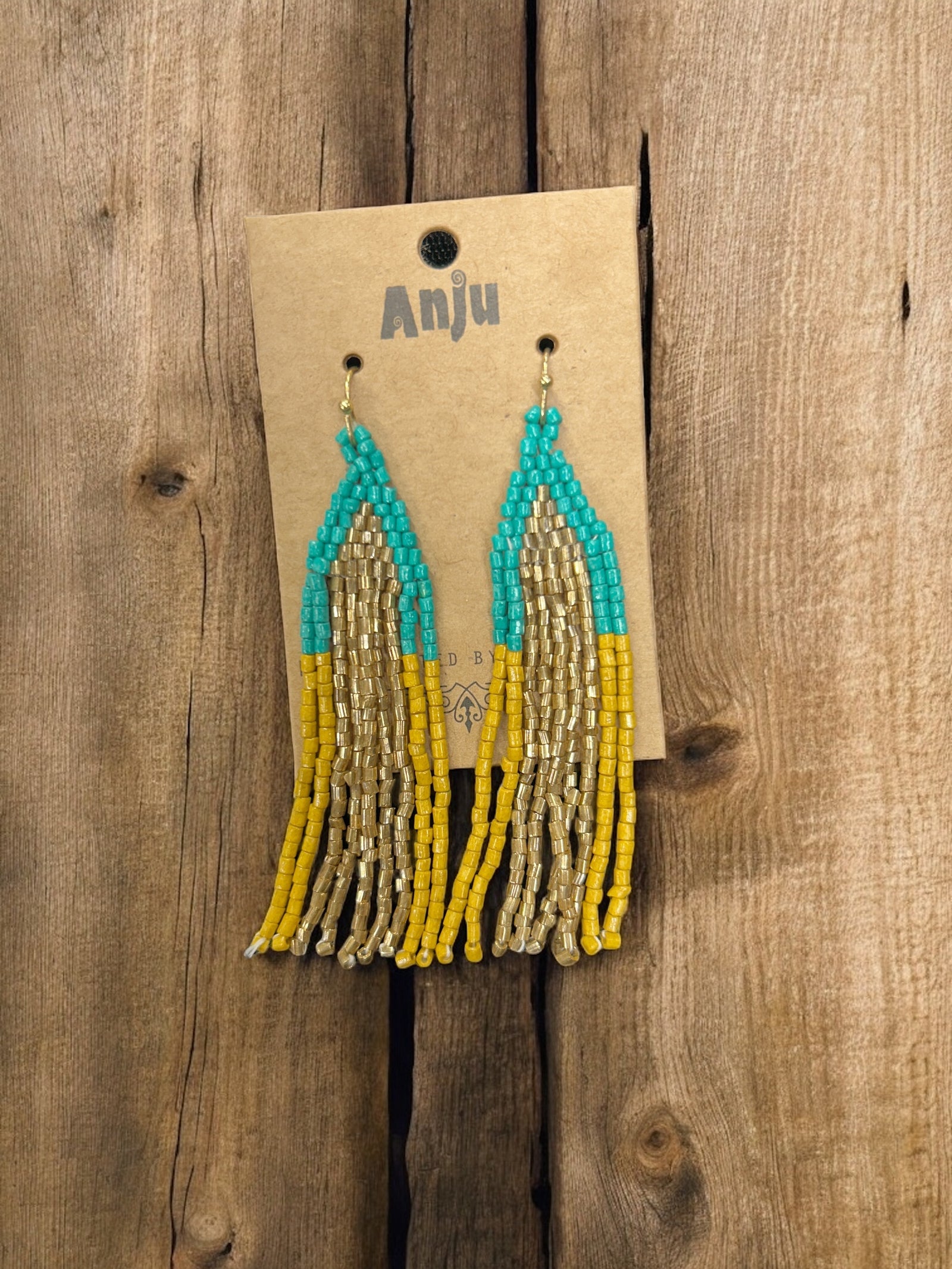 Multi Colored Seed Bead Earrings           #E7045