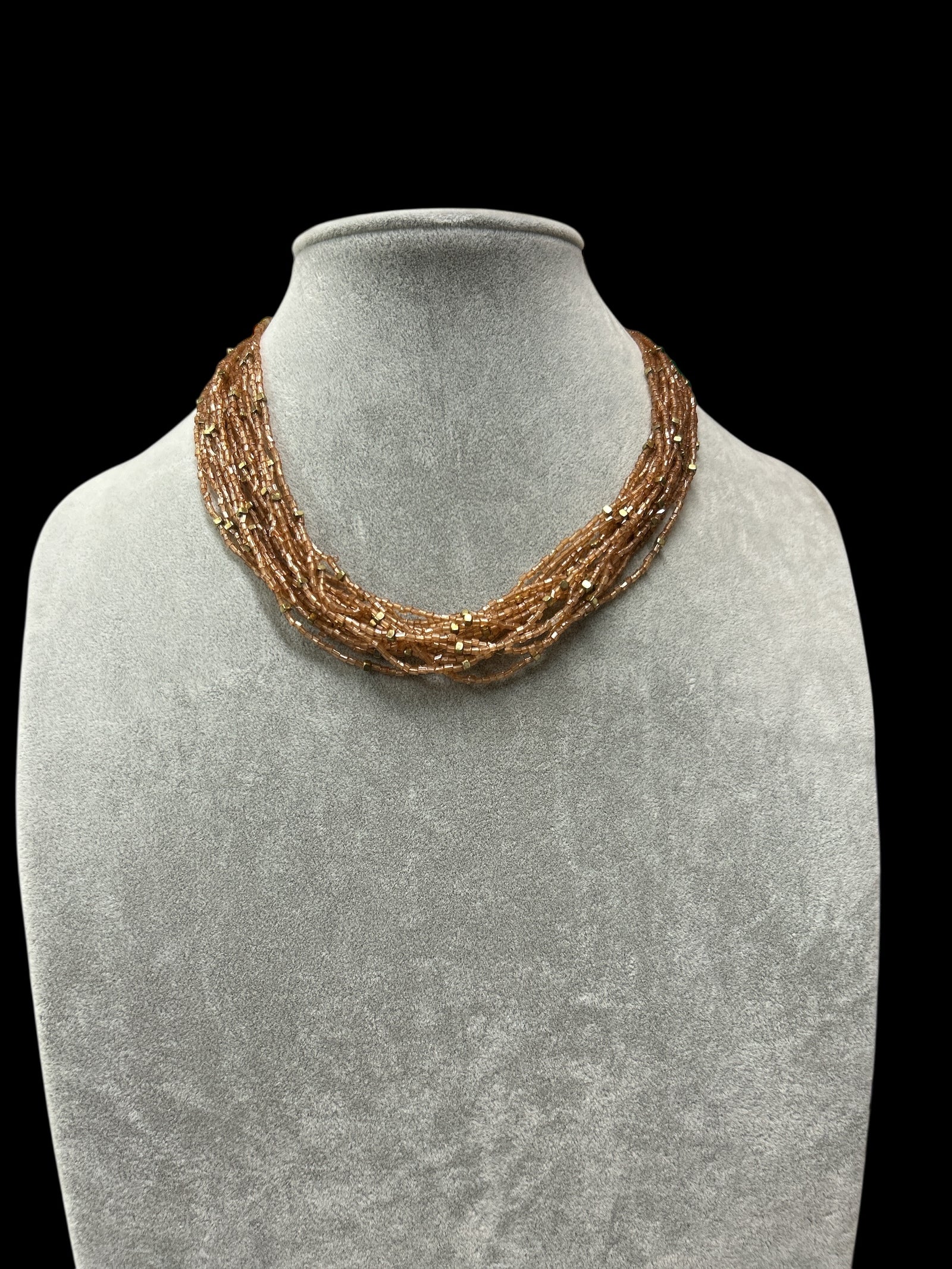 Seed Bead Multi Strand Necklace           #N7804