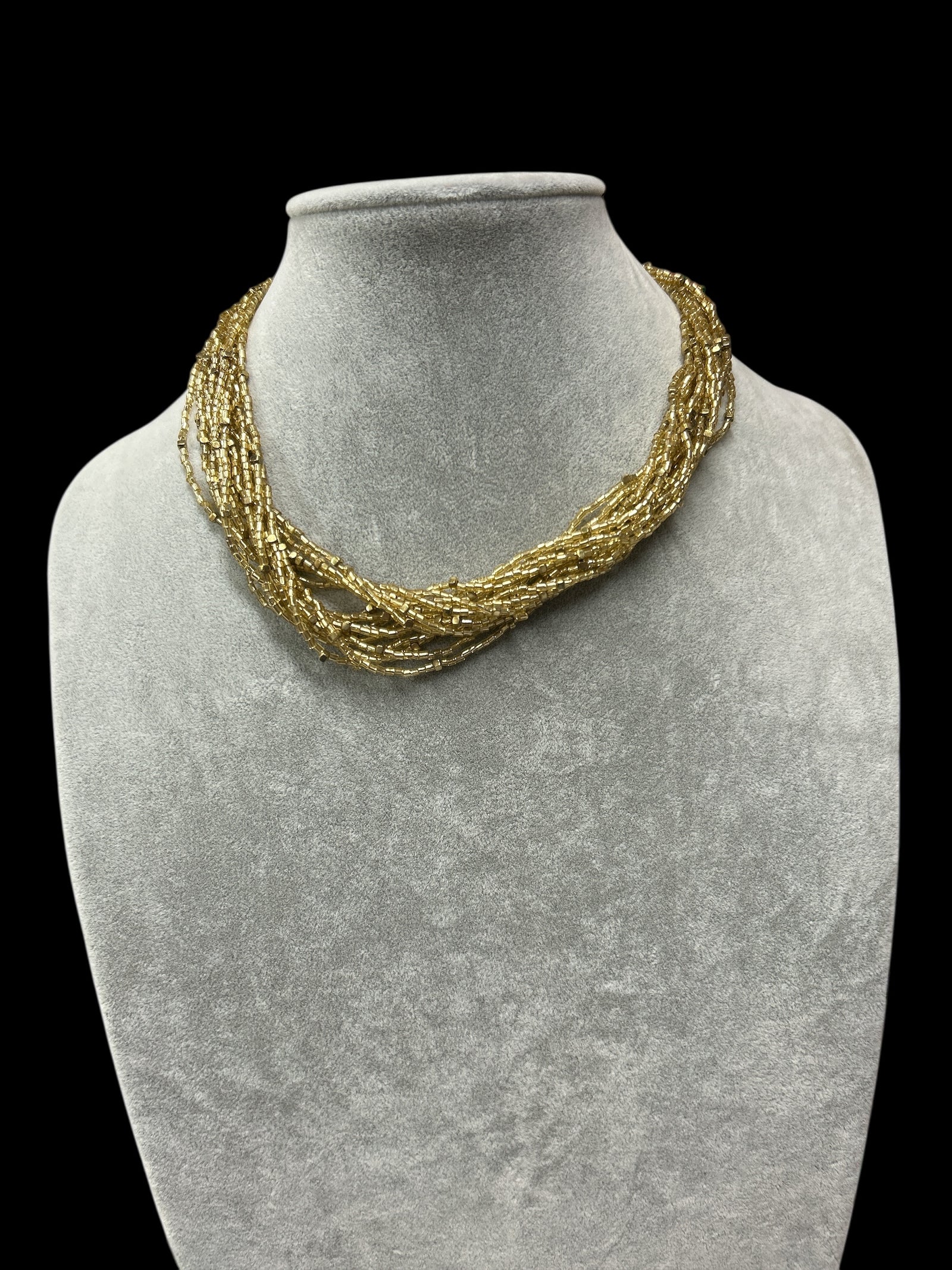 Seed Bead Multi Strand Necklace           #N7801