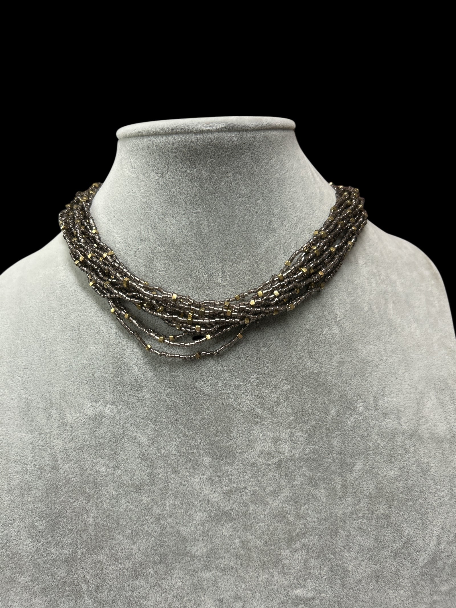 Seed Bead Multi Strand Necklace           #N7802