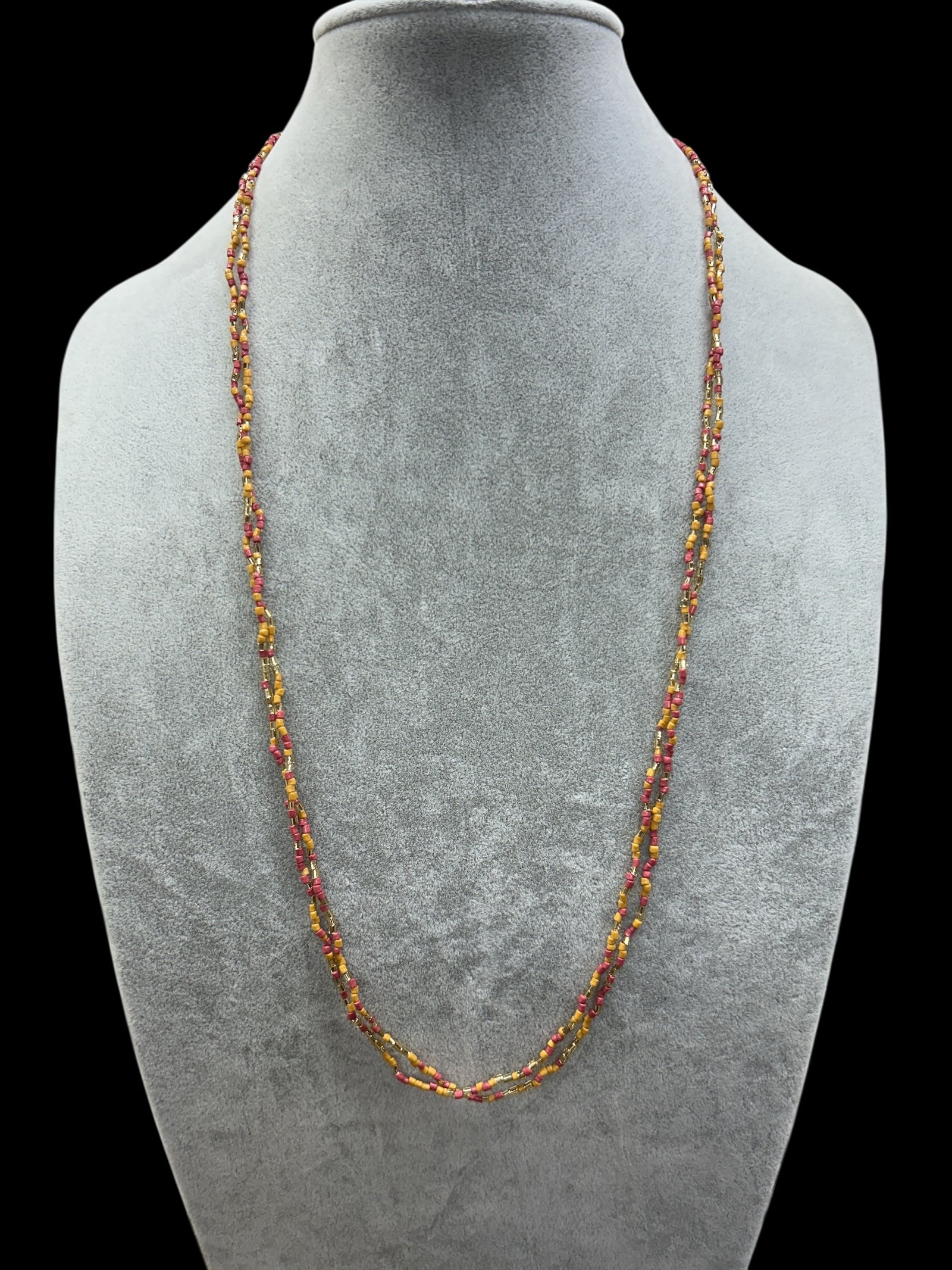 Long Seed Bead Multi Strand Necklace           #N7205