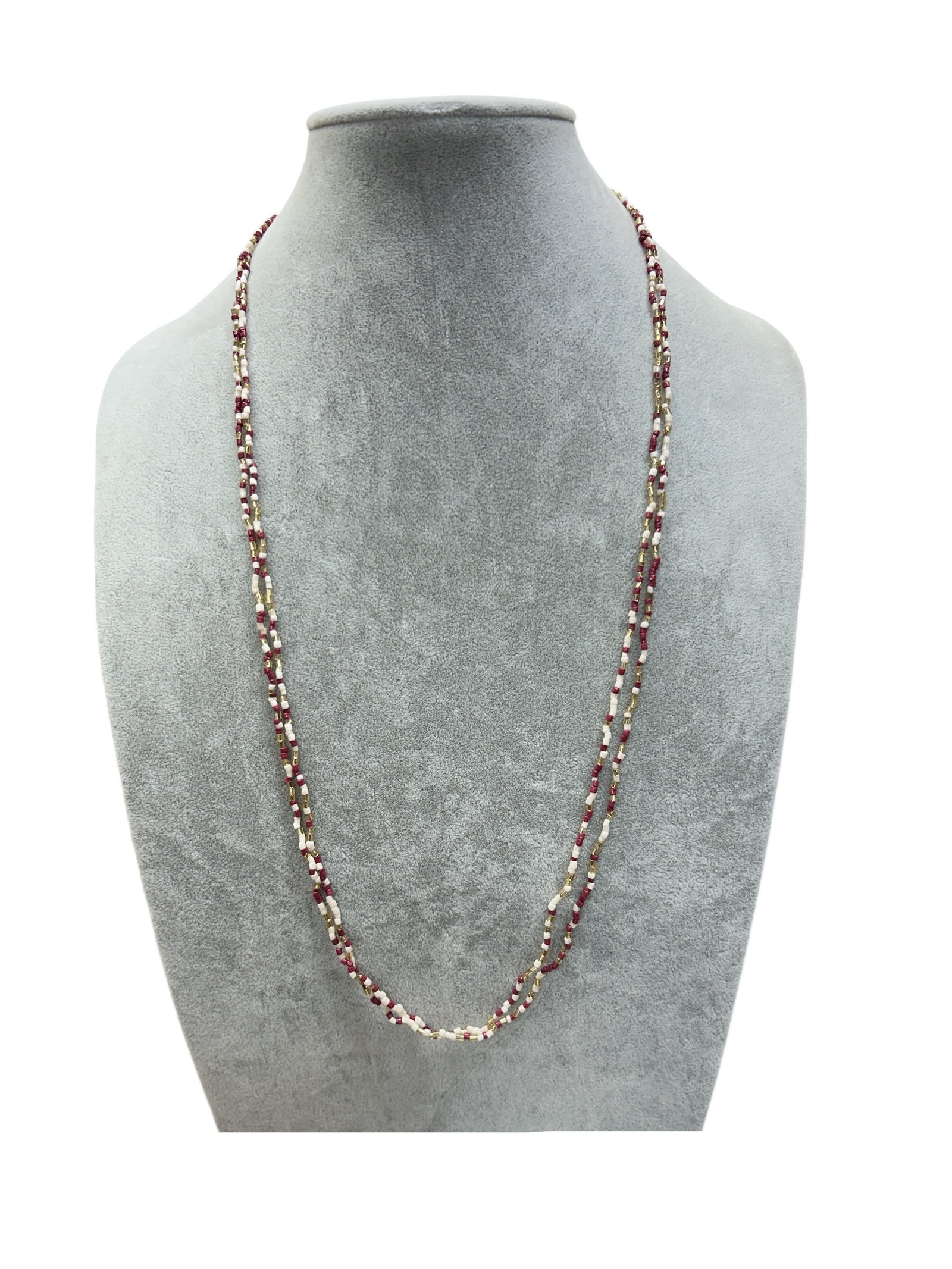 Long Seed Bead Multi Strand Necklace           #N7202