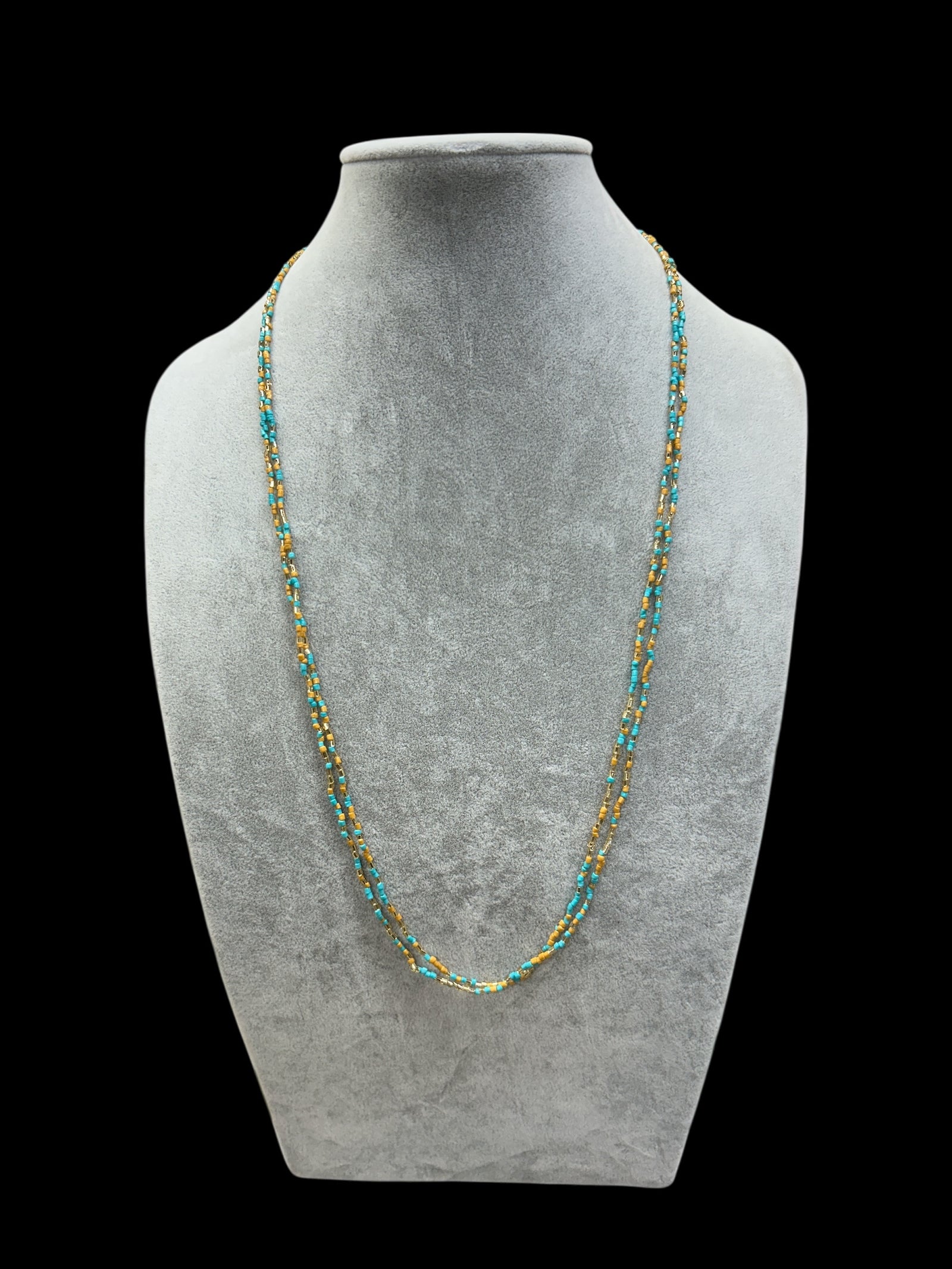 Long Seed Bead Multi Strand Necklace           #N7201