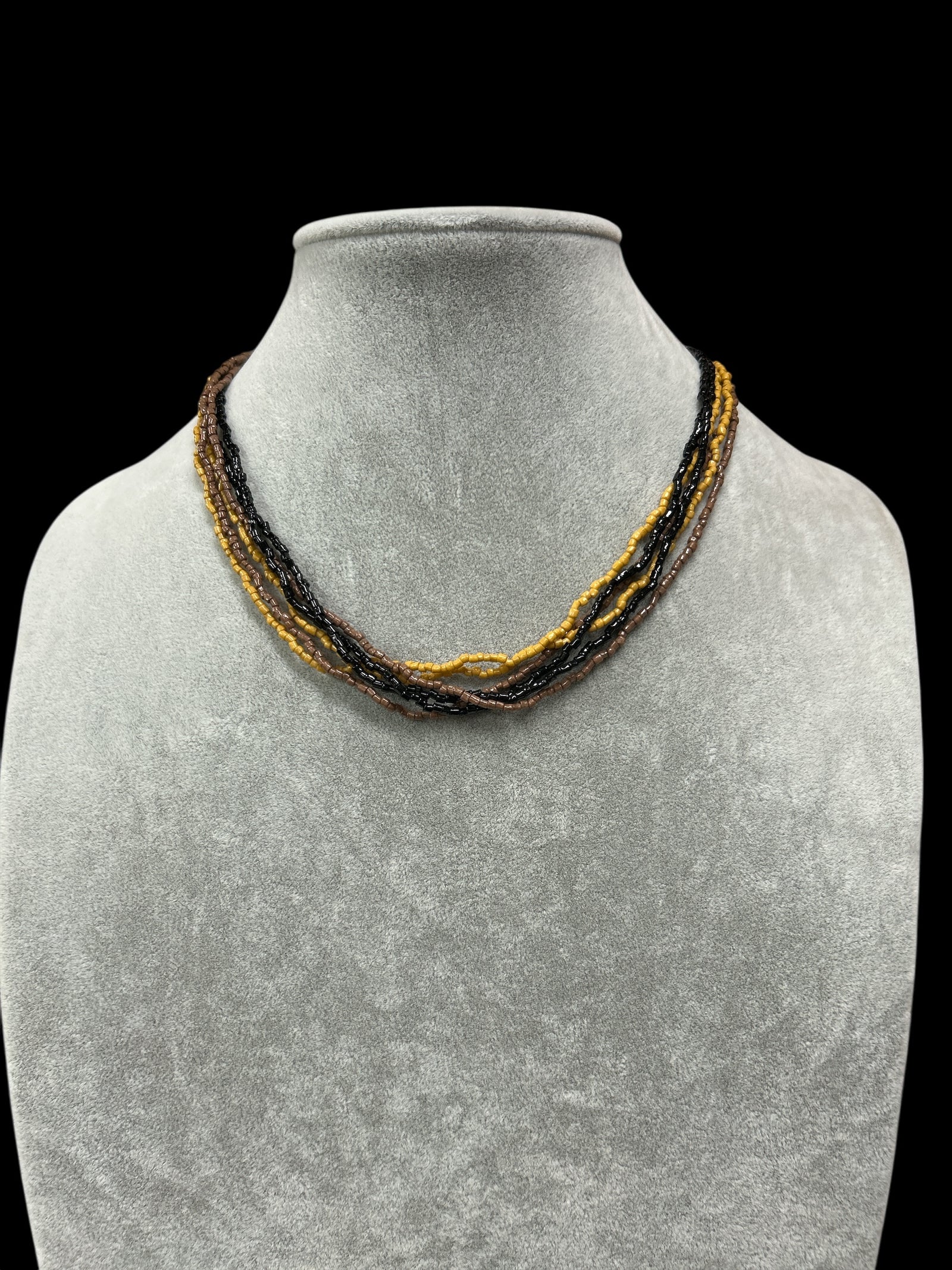 Short Seed Bead Multi Strand Necklace           #N7306