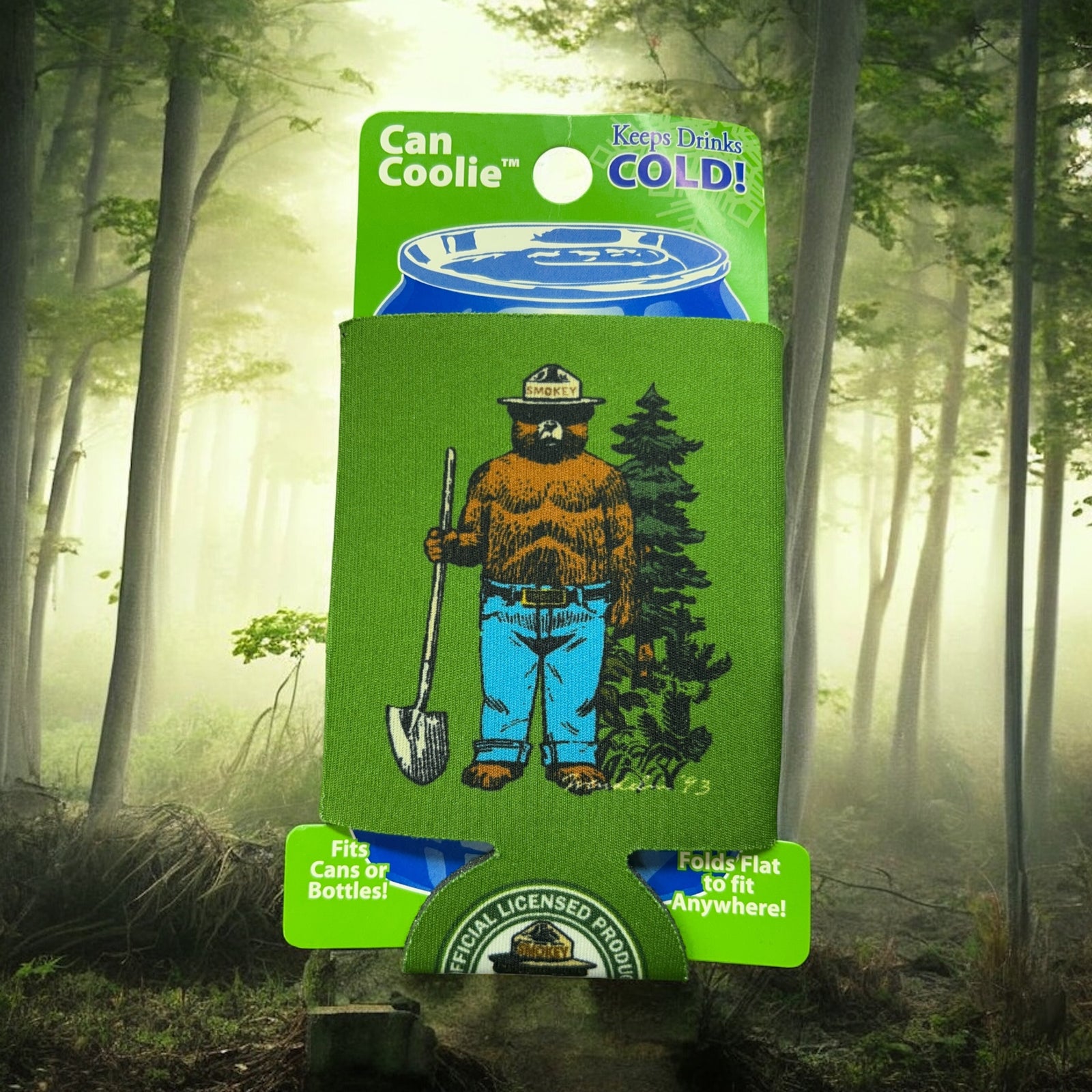 Smokey Bear Standing w/Tree Can Cooler              #SB160-9986