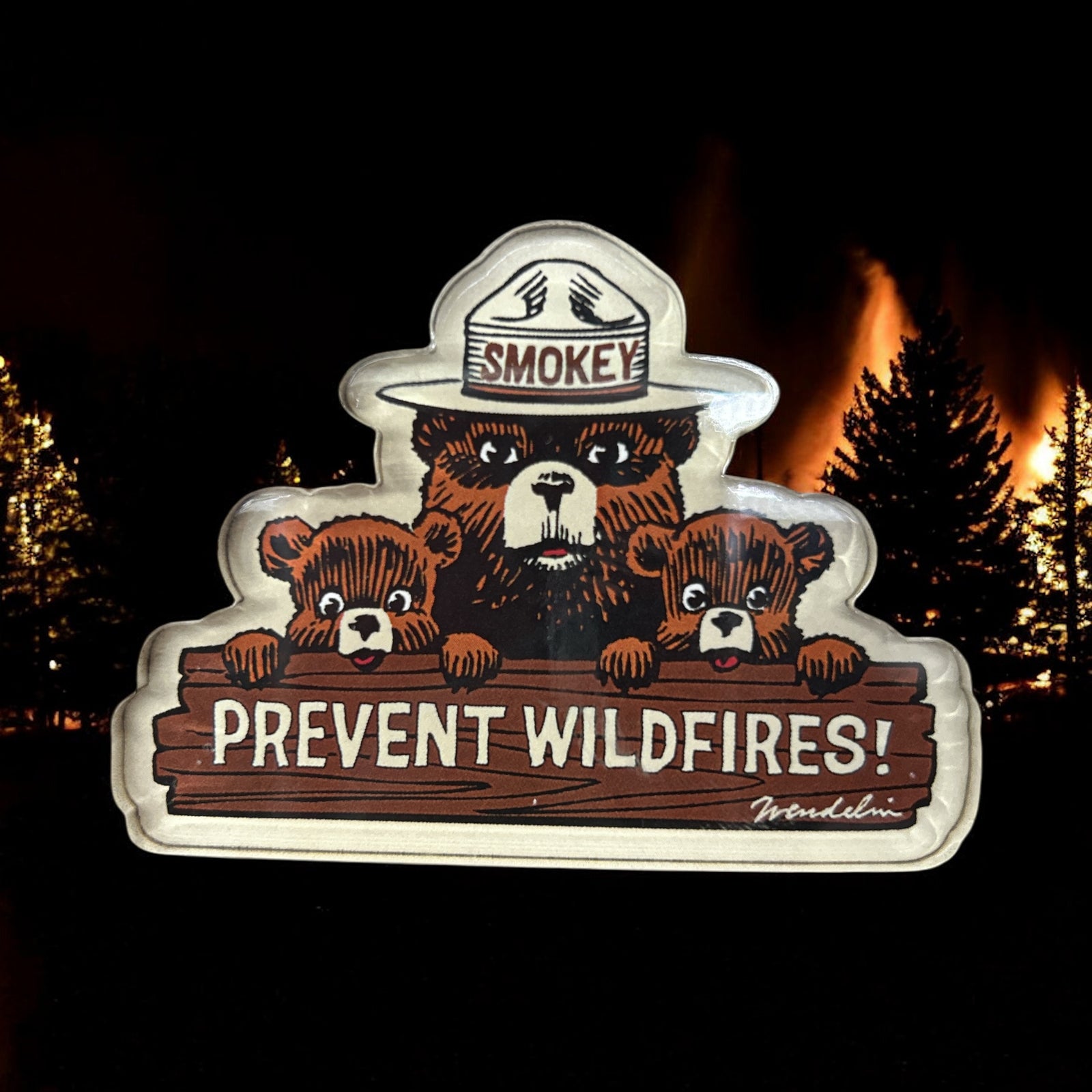 Smokey Bear Three Bears Magnet          #SB895-1001