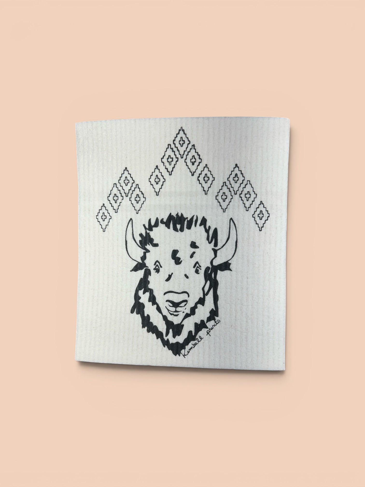 Bison Head Swedish Dishcloth