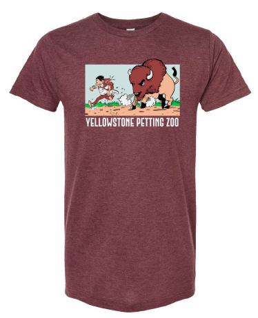 Burgundy Yellowstone Petting Zoo T-Shirt