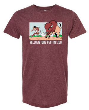 Burgundy Yellowstone Petting Zoo T-Shirt