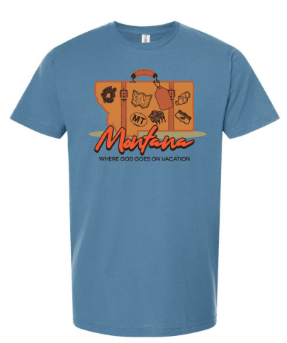 Slate Where God Goes on Vacation T-Shirt