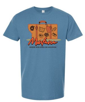 Slate Where God Goes on Vacation T-Shirt