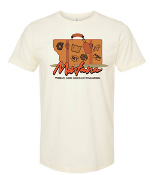 Natural Where God Goes on Vacation T-Shirt